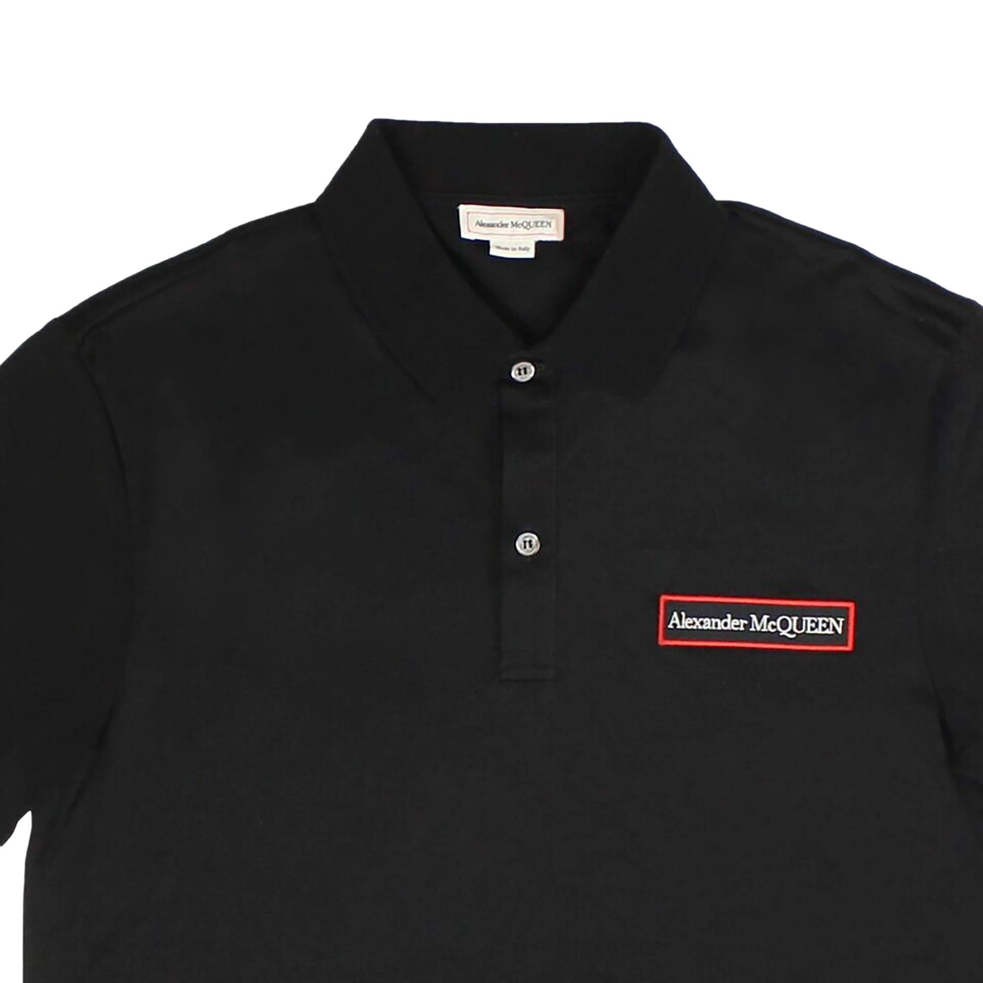 Alexander McQueen Logo Patch Polo 'Black' - 3
