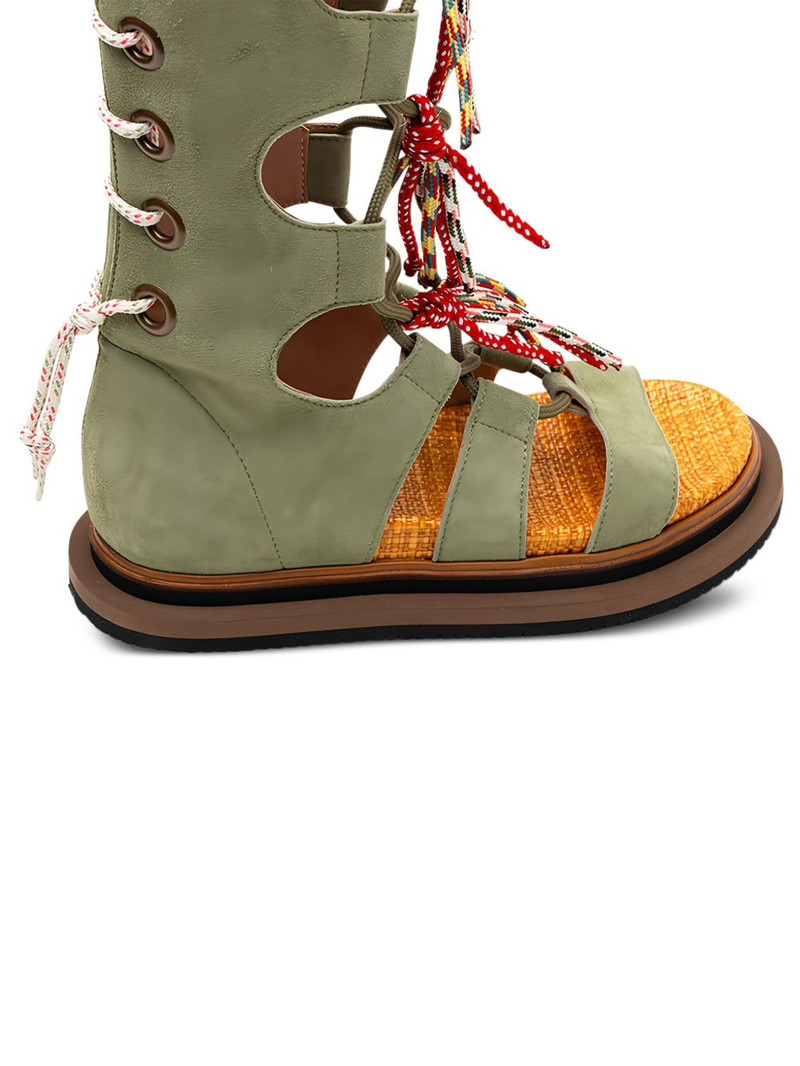 lace-up tassel sandals 4