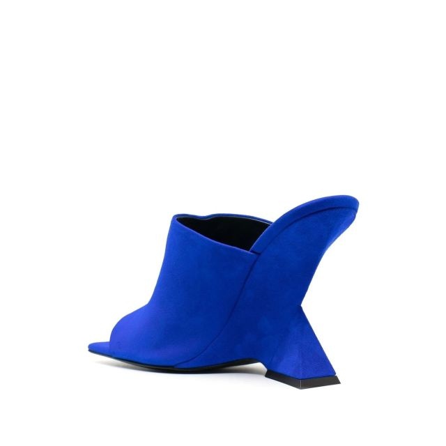 Blue Cheope mules with sculpted heel - 3