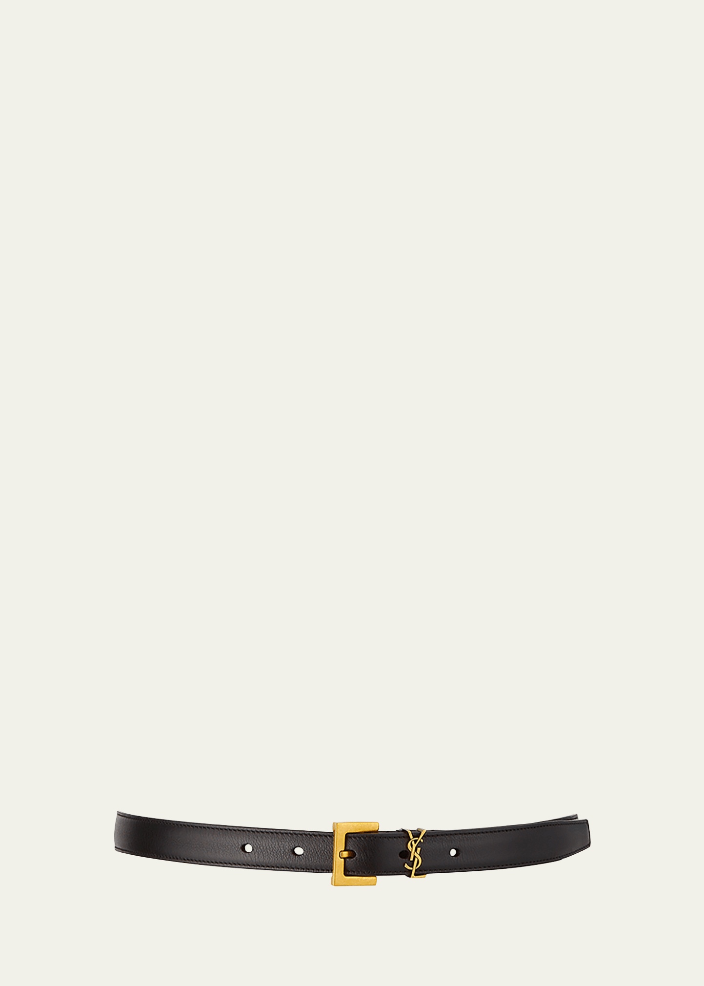 YSL Monogram Leather Belt - 1