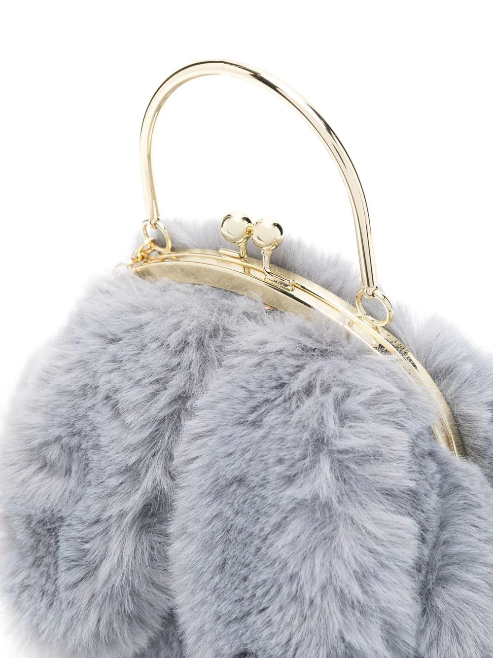 faux-fur logo-tag bag - 4