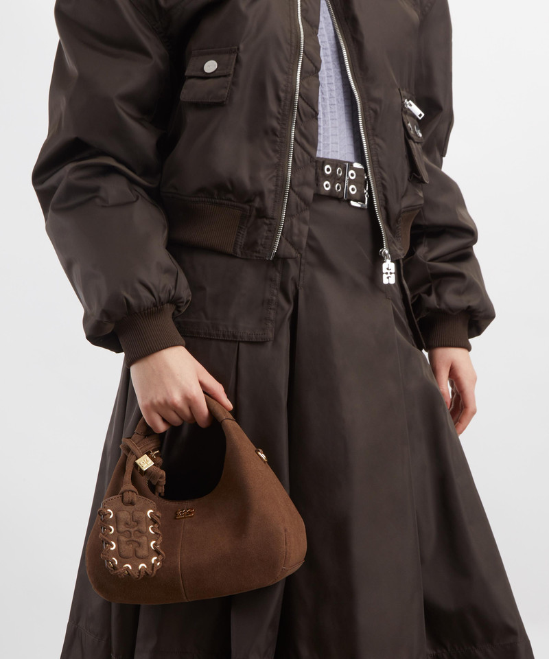 GANNI Suede Mini Hobo Bag outlook