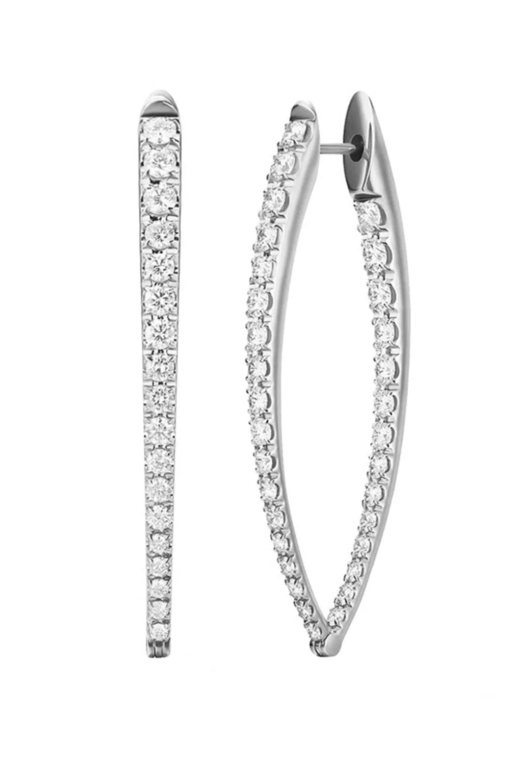 Cristina Large Diamond Earrings - 1