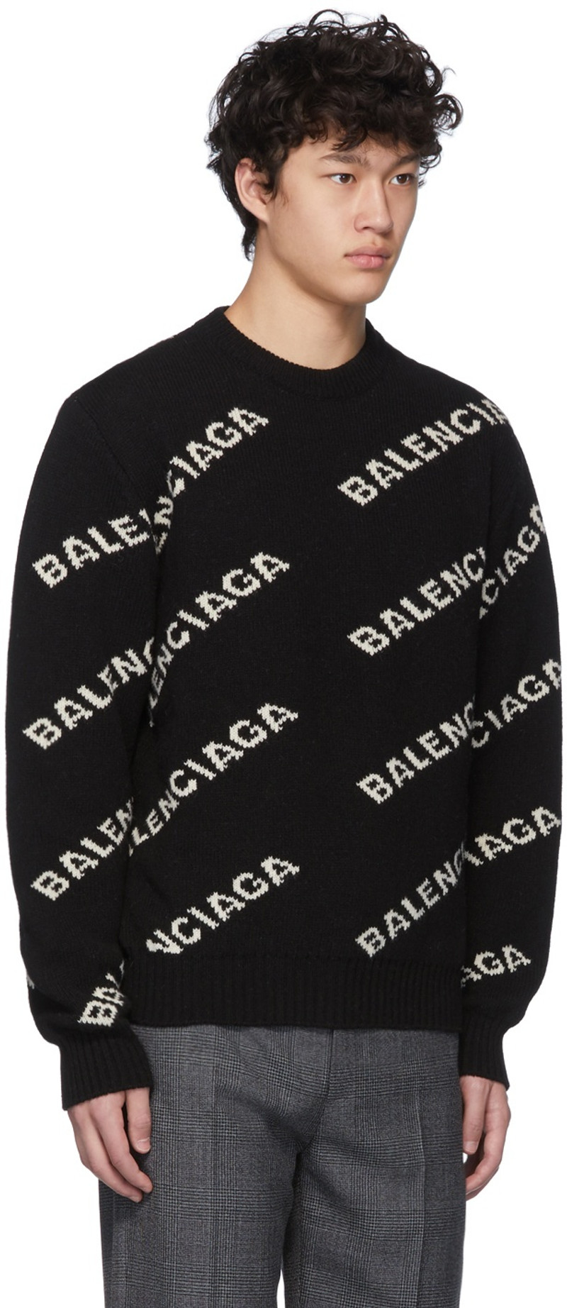 BALENCIAGA all over logo sweater outlook