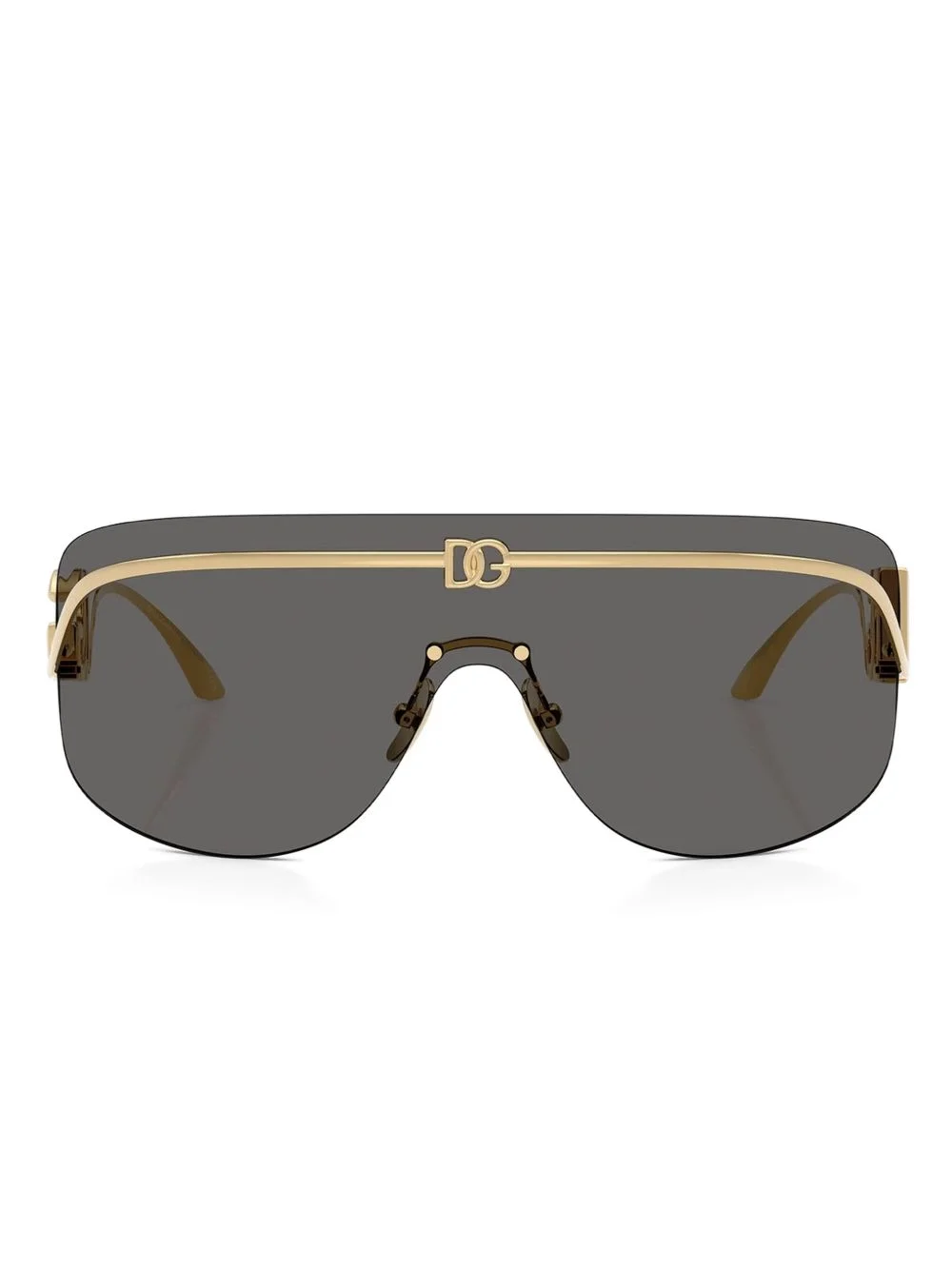 logo-plaque shield sunglasses - 1