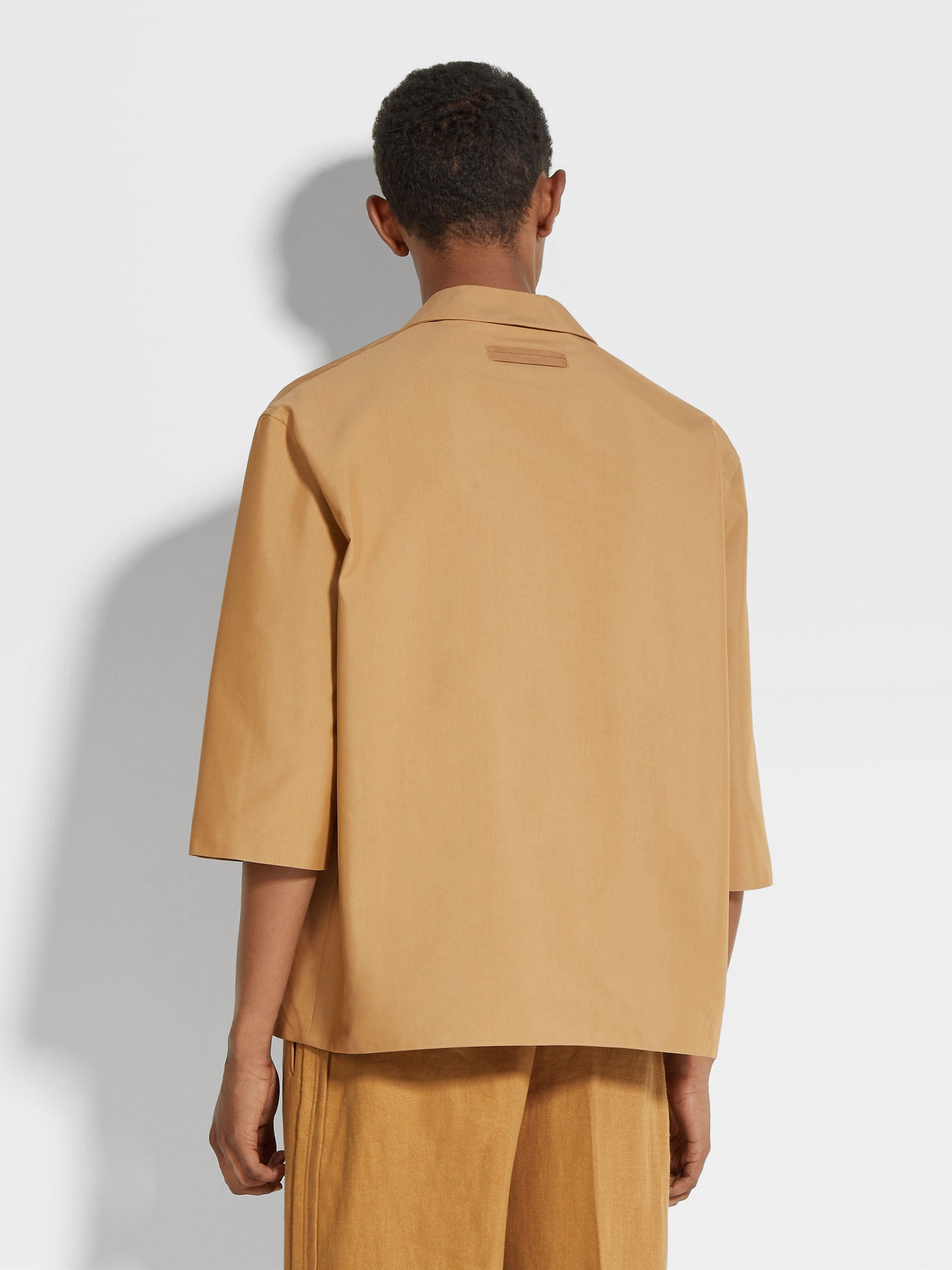 DARK BEIGE OASI LINO SHIRT - 5