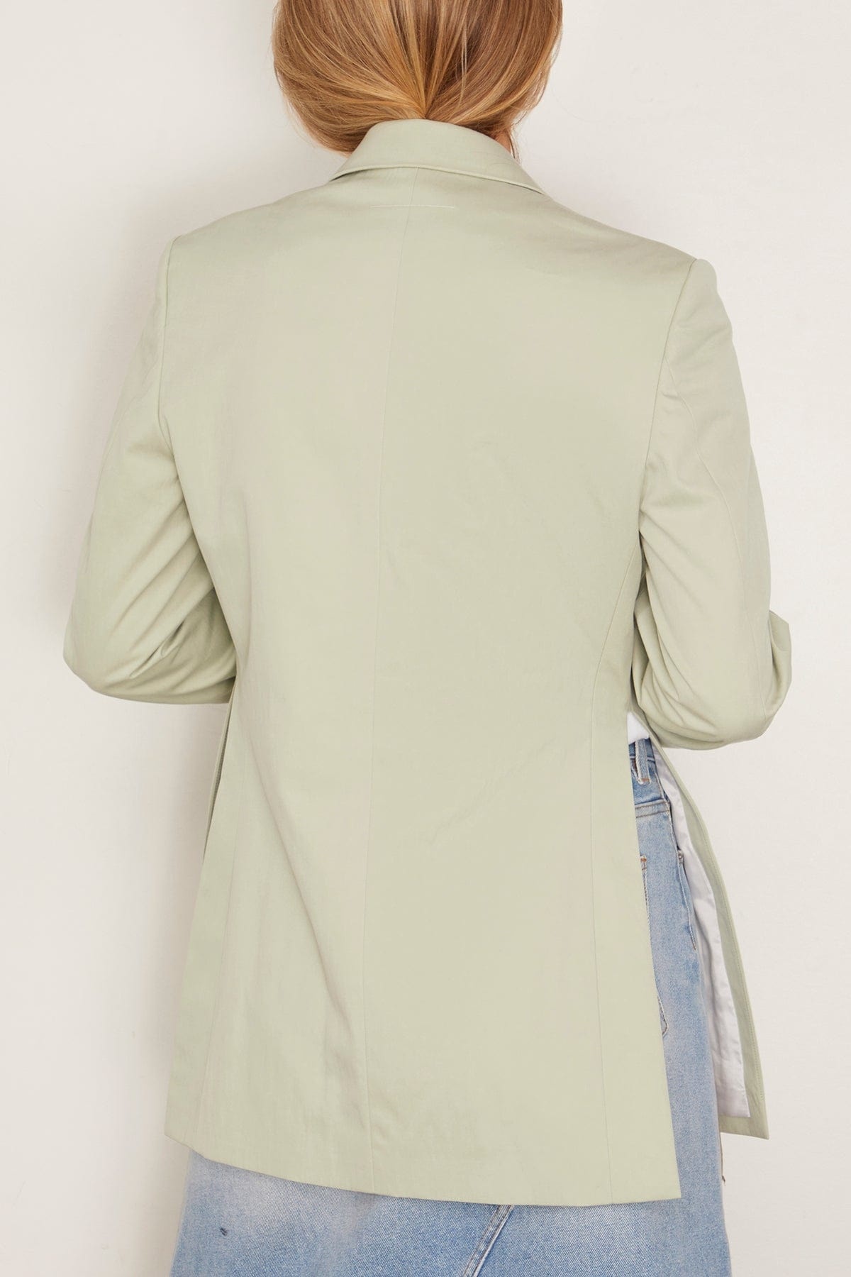 Tailored Suit Jacket in Pistachio Green - 4