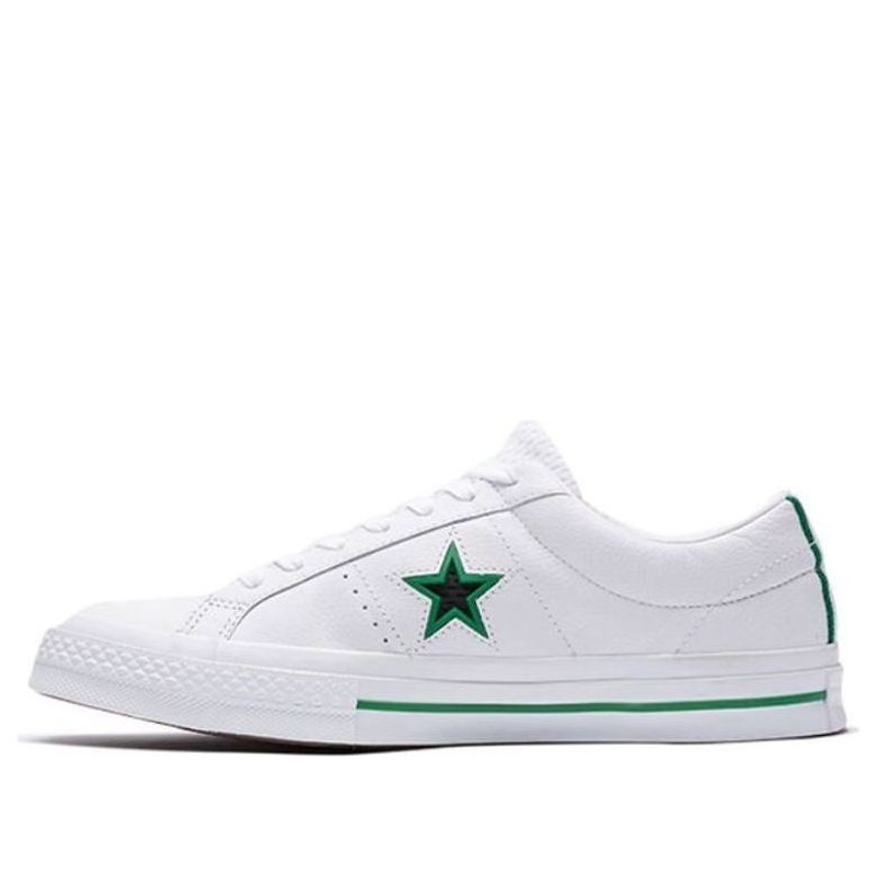 Converse One Star Ox Leather White/Green Original Style 161566C - 1