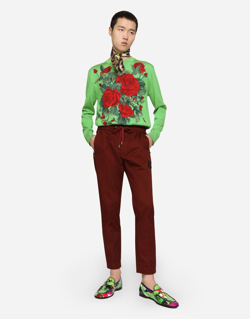 Dolce & Gabbana Silk bandanna with rose and tiger print outlook