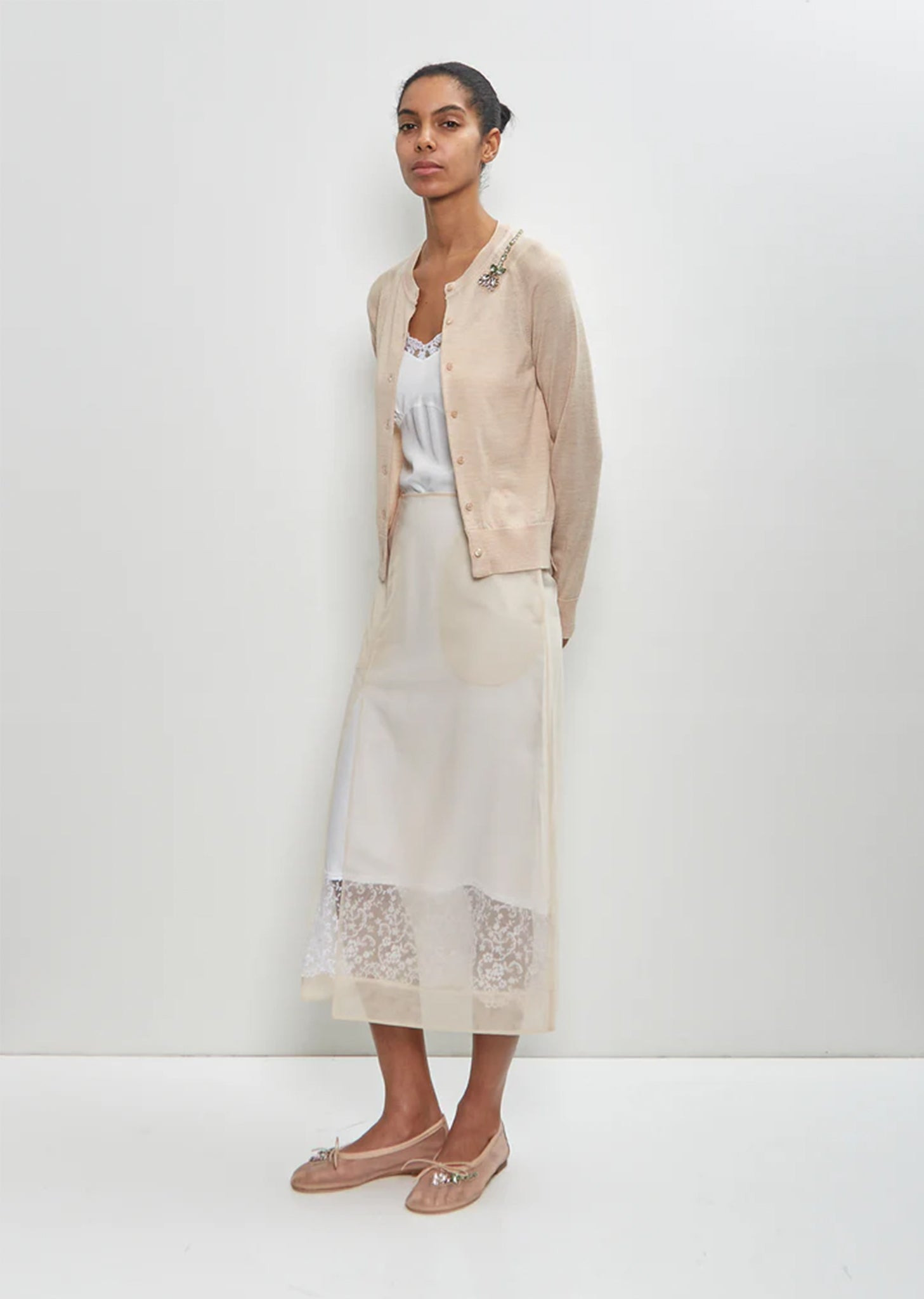 Embellished Mesh Ballerina - 4