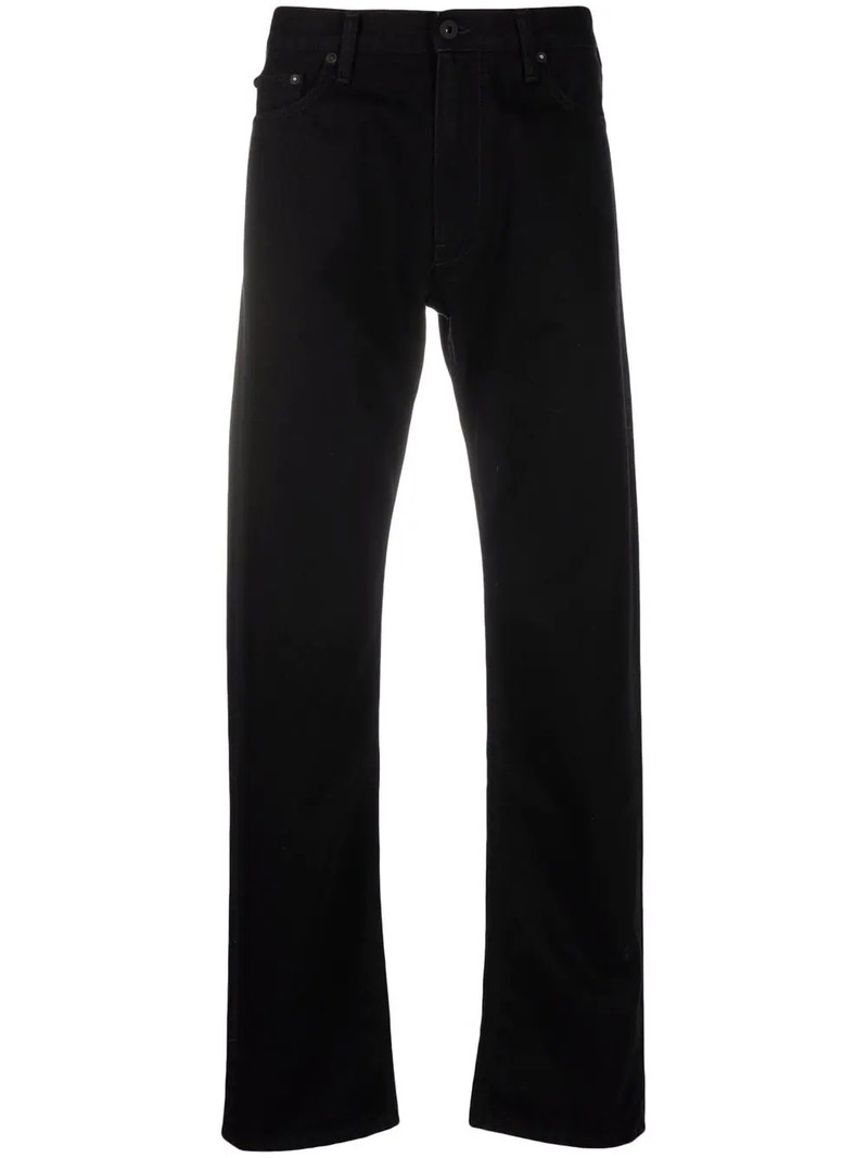 diagonals print straight-leg jeans 1