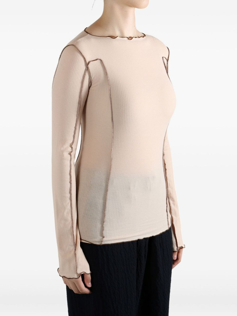 BASERANGE seam-detail ribbed top outlook