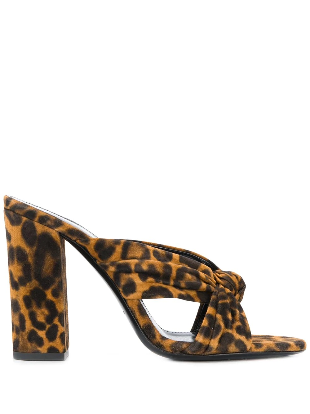 Bianca 100mm leopard-print mules - 1