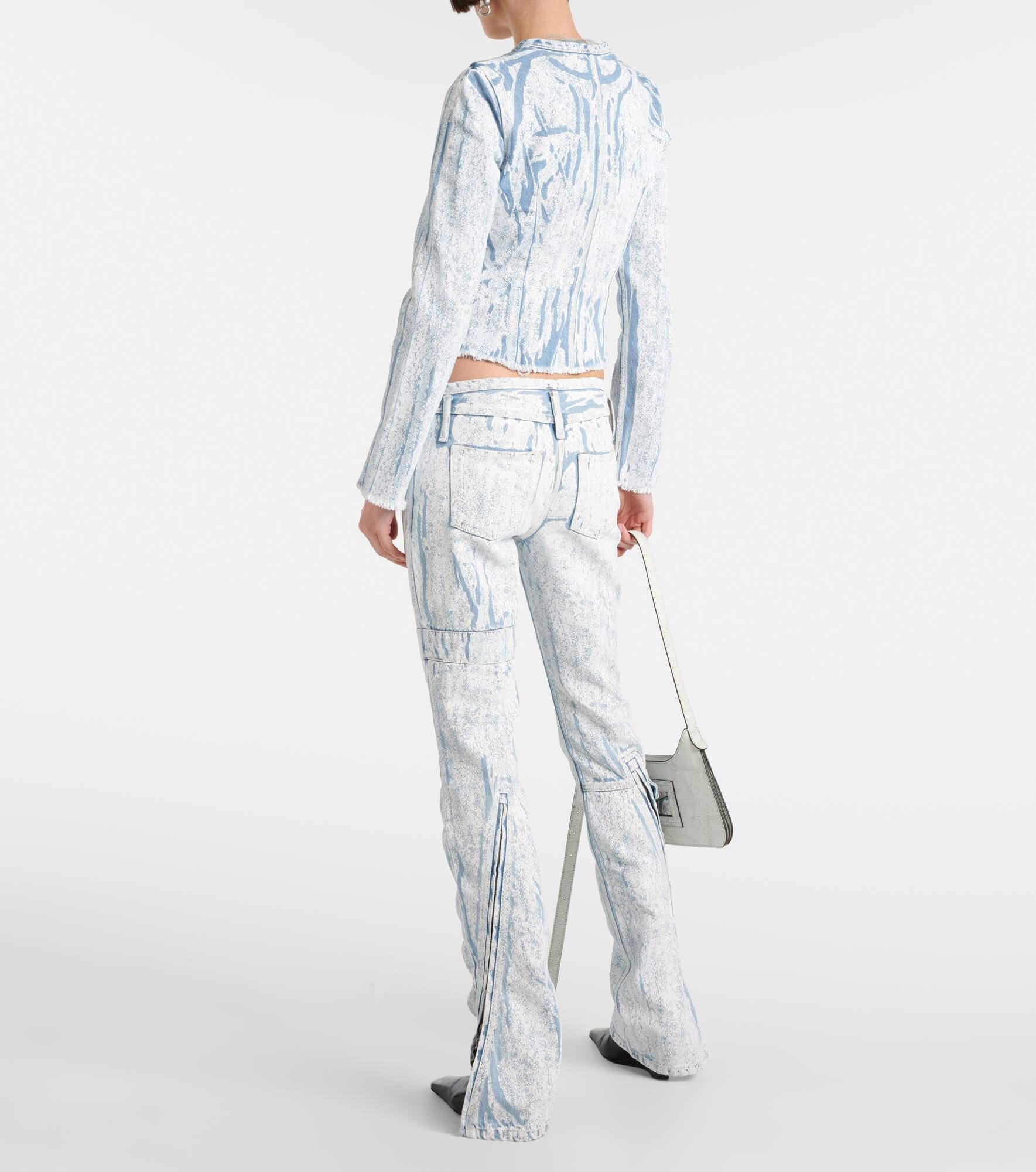 Printed low-rise slim jeans - 3