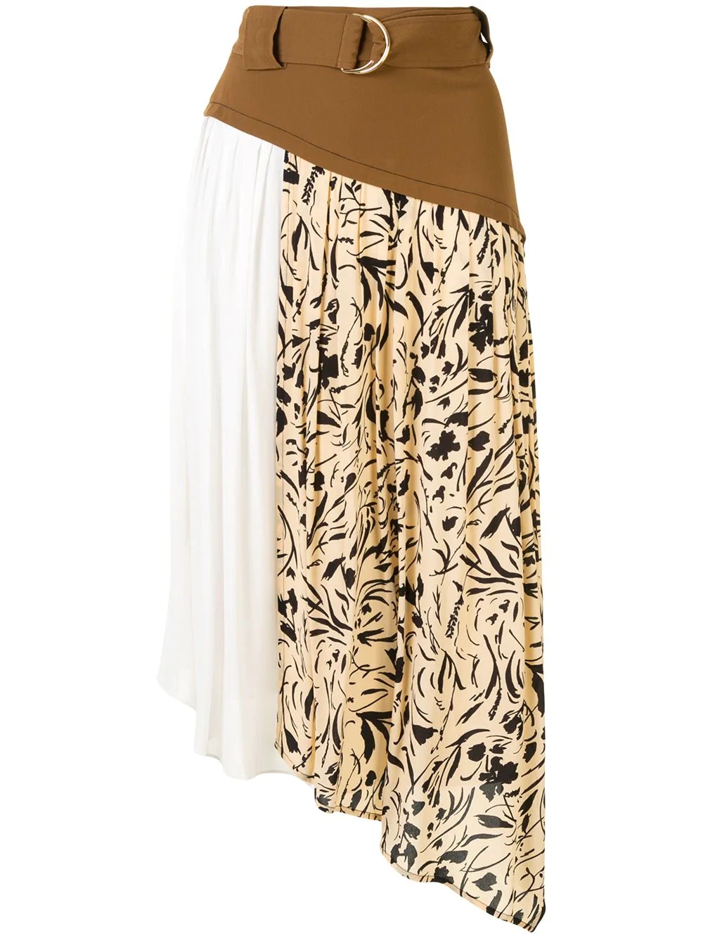 printed asymmetric skirt - 1