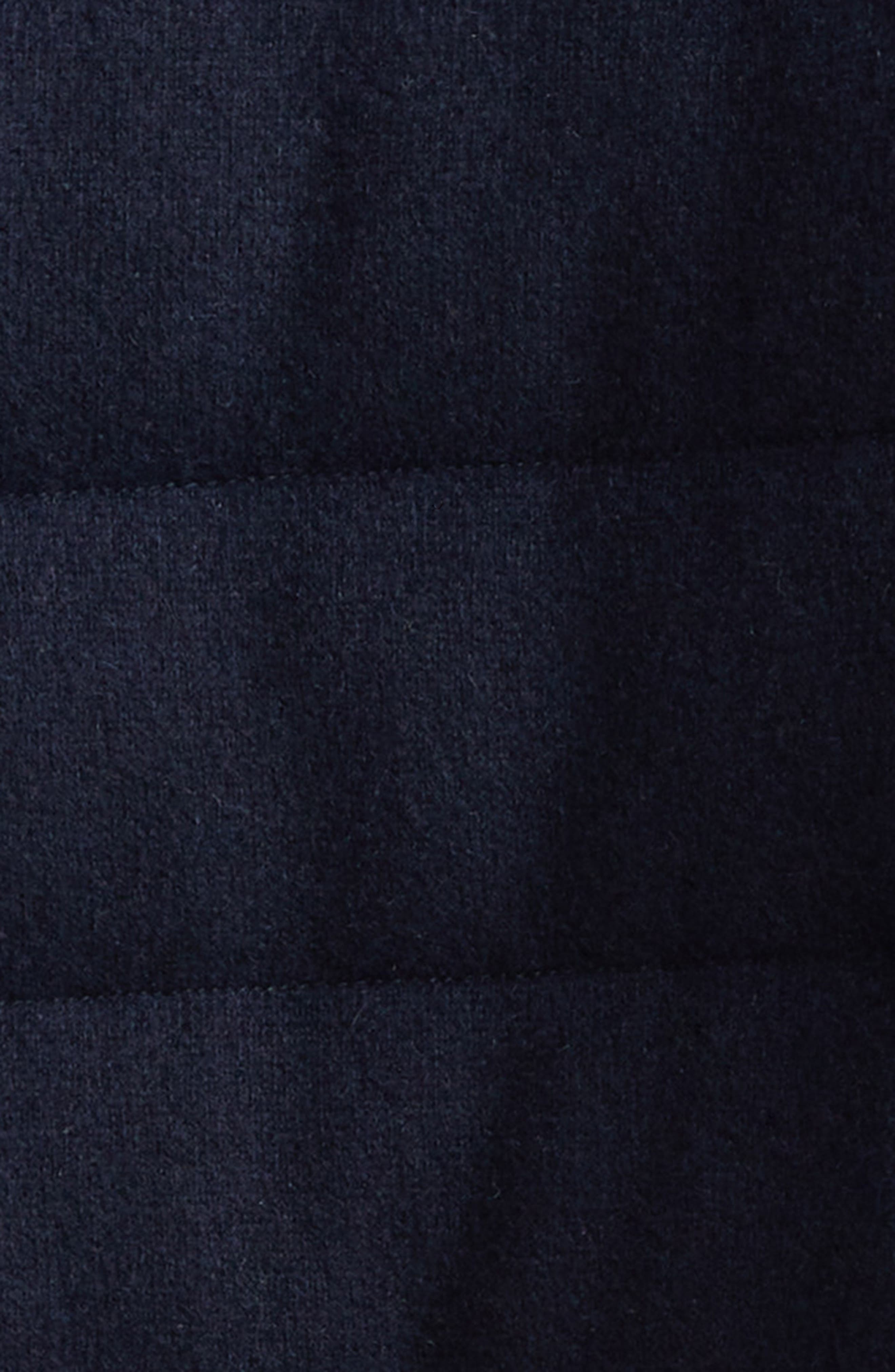 ZEGNA Oasi Quilted Water Repellent Cashmere Down Shirt Jacket in Navy at Nordstrom - 5