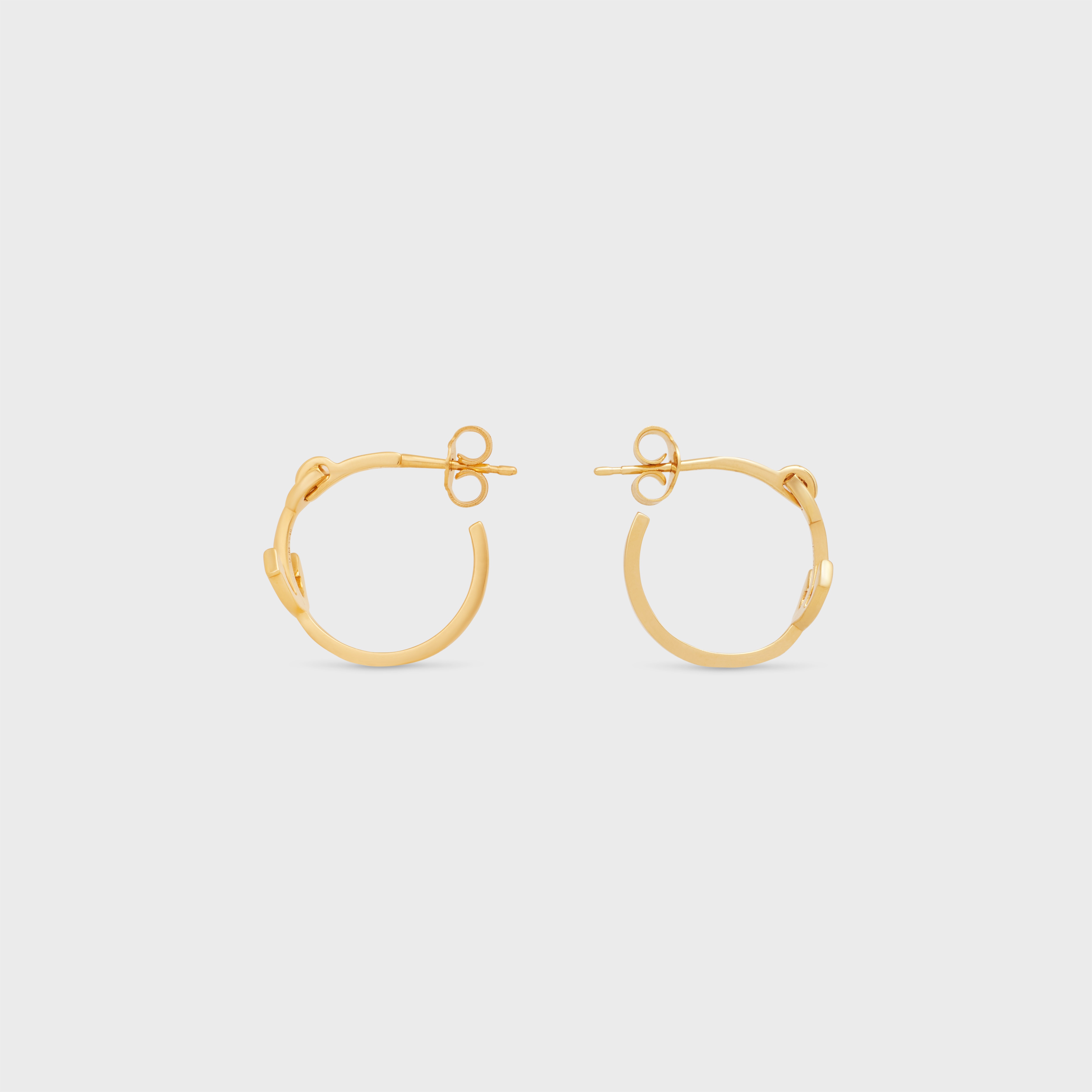 Ancre Celine Hoops in Brass with Gold Finish - 3