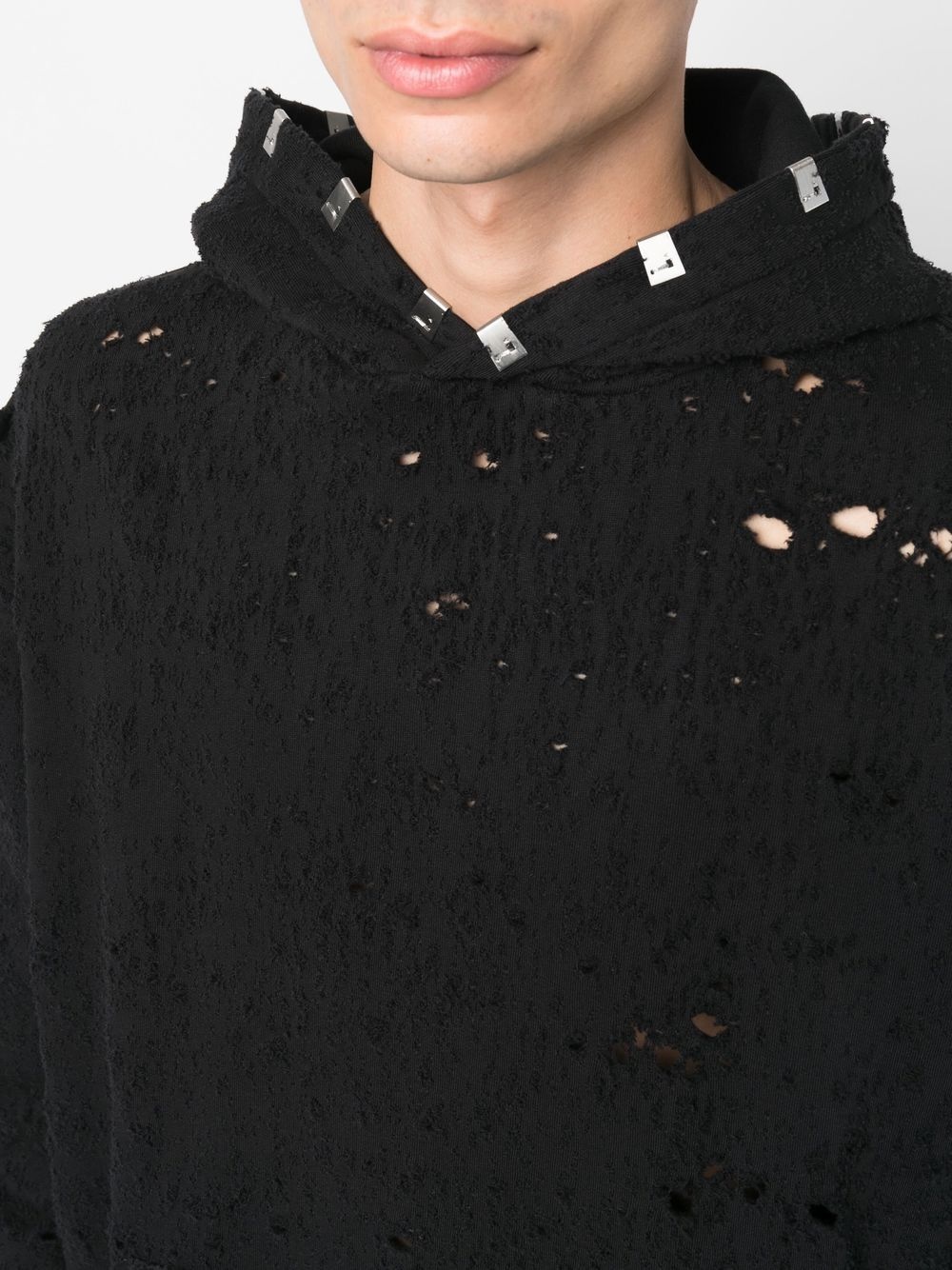 distressed pullover hoodie - 5