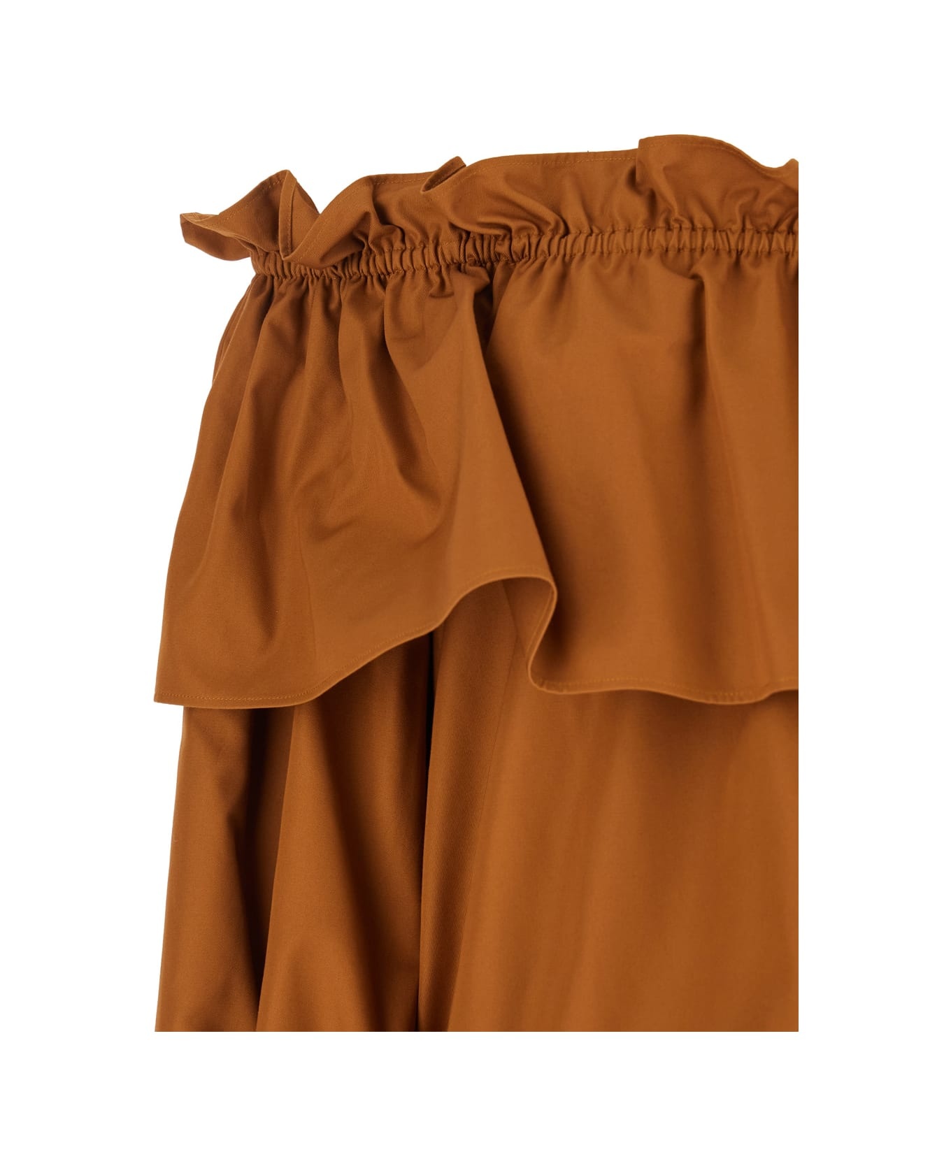 Brown Cotton Dress - 3