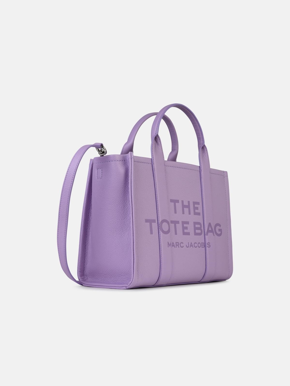 'TOTE' 'MEDIUM' LILAC LEATHER BAG - 2