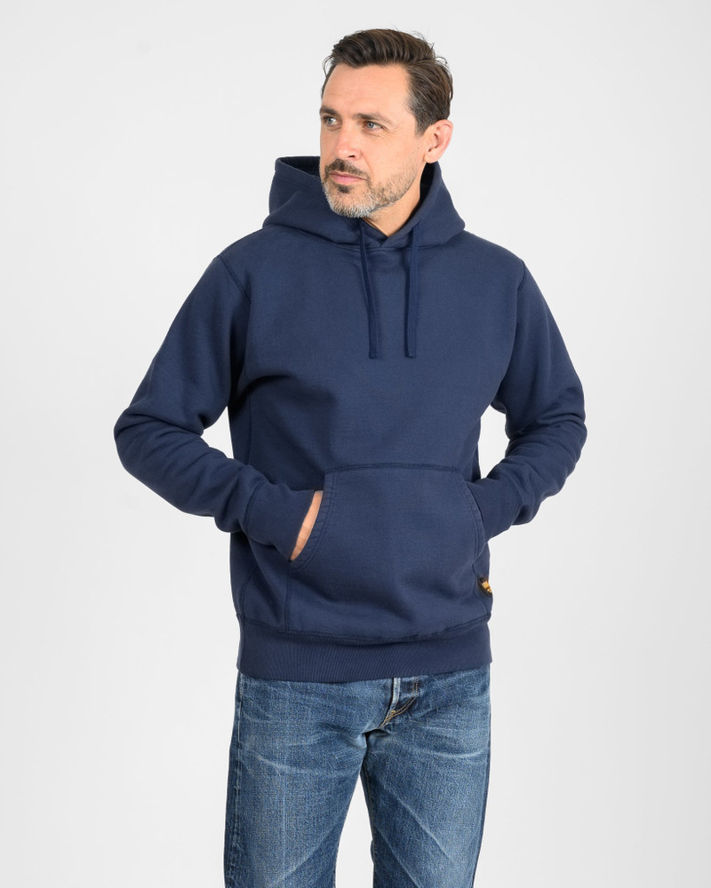 Iron Heart IHSW-49-NAV 14oz Ultra Heavyweight Loopwheel Cotton Hoodie - Navy outlook