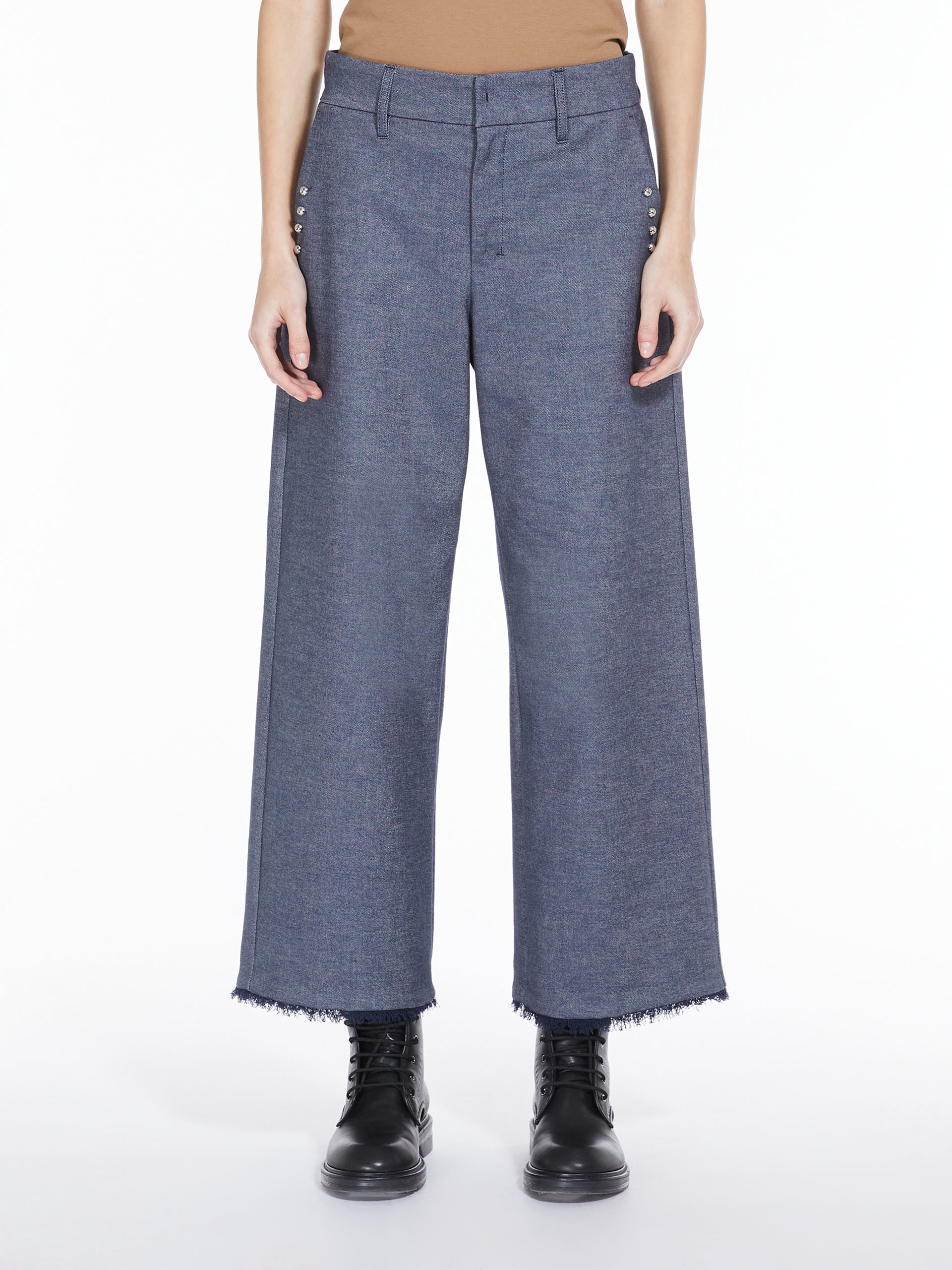 CORFU Denim-look fabric trousers - 3