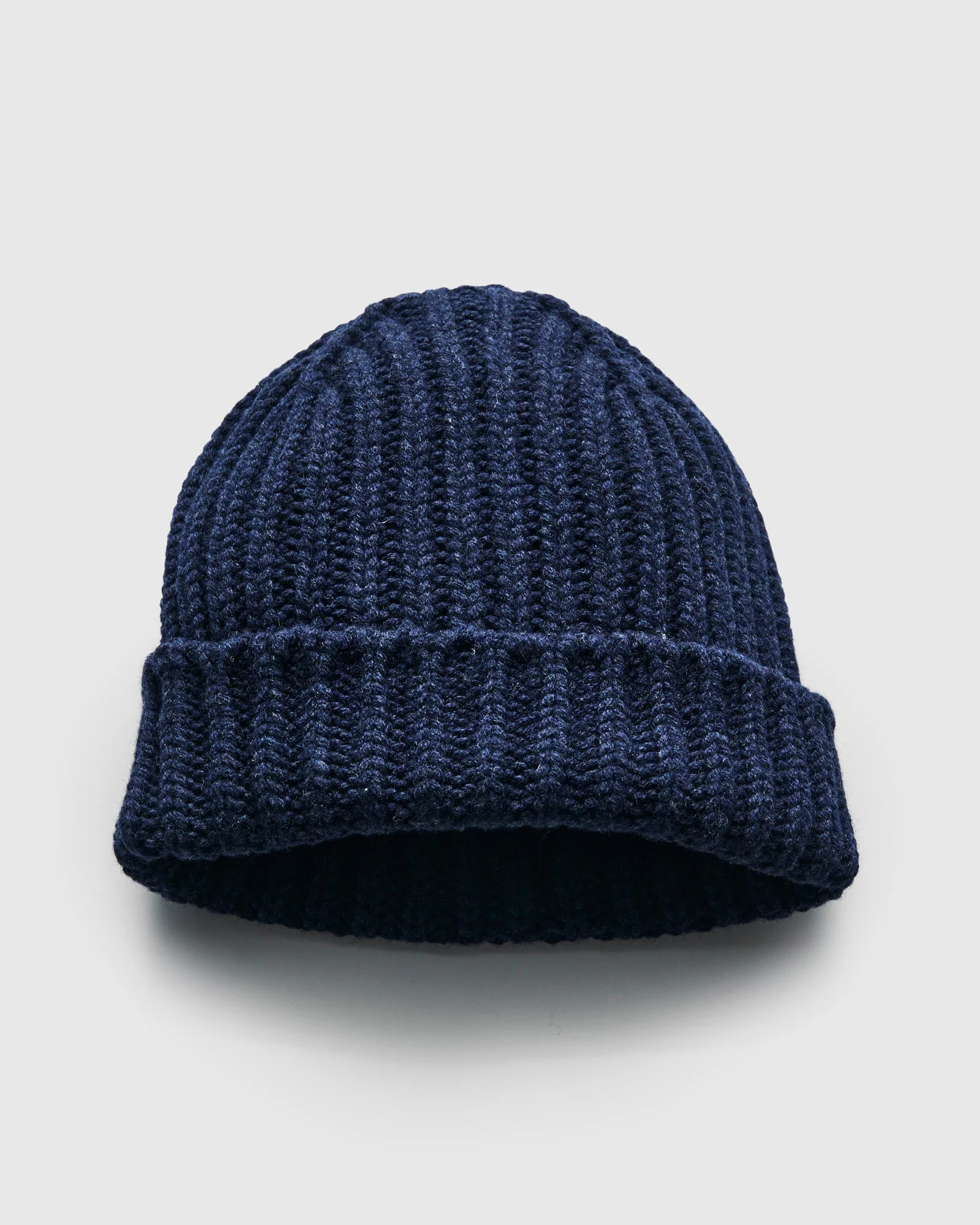 "Brain Freezer" Wool Beanie in Navy - 1