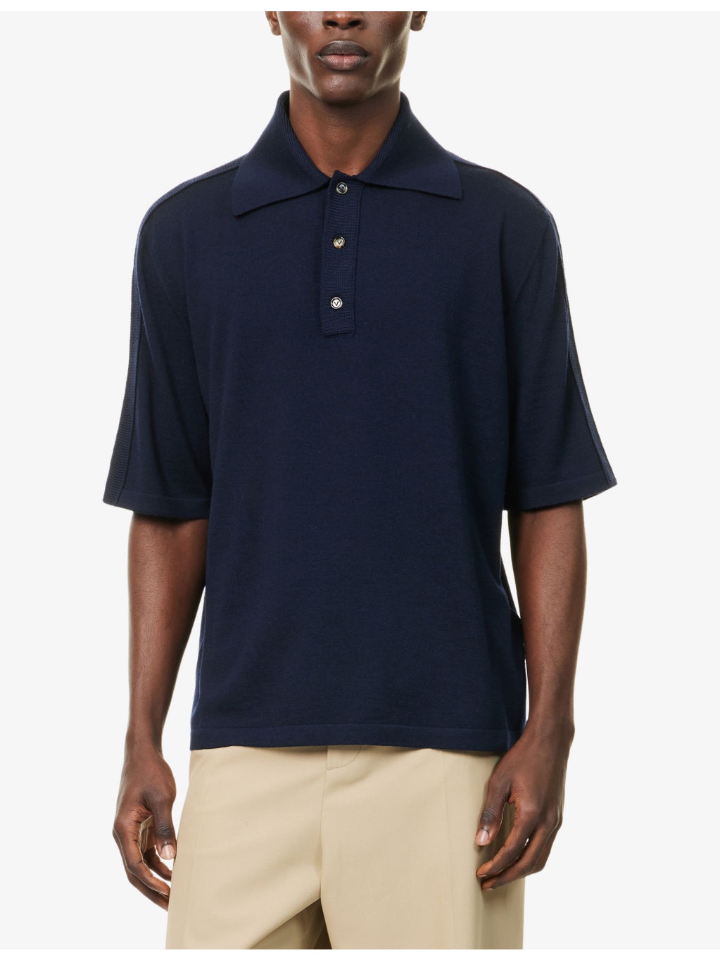 Relaxed-Fit Knitted Wool Polo Shirt - 3