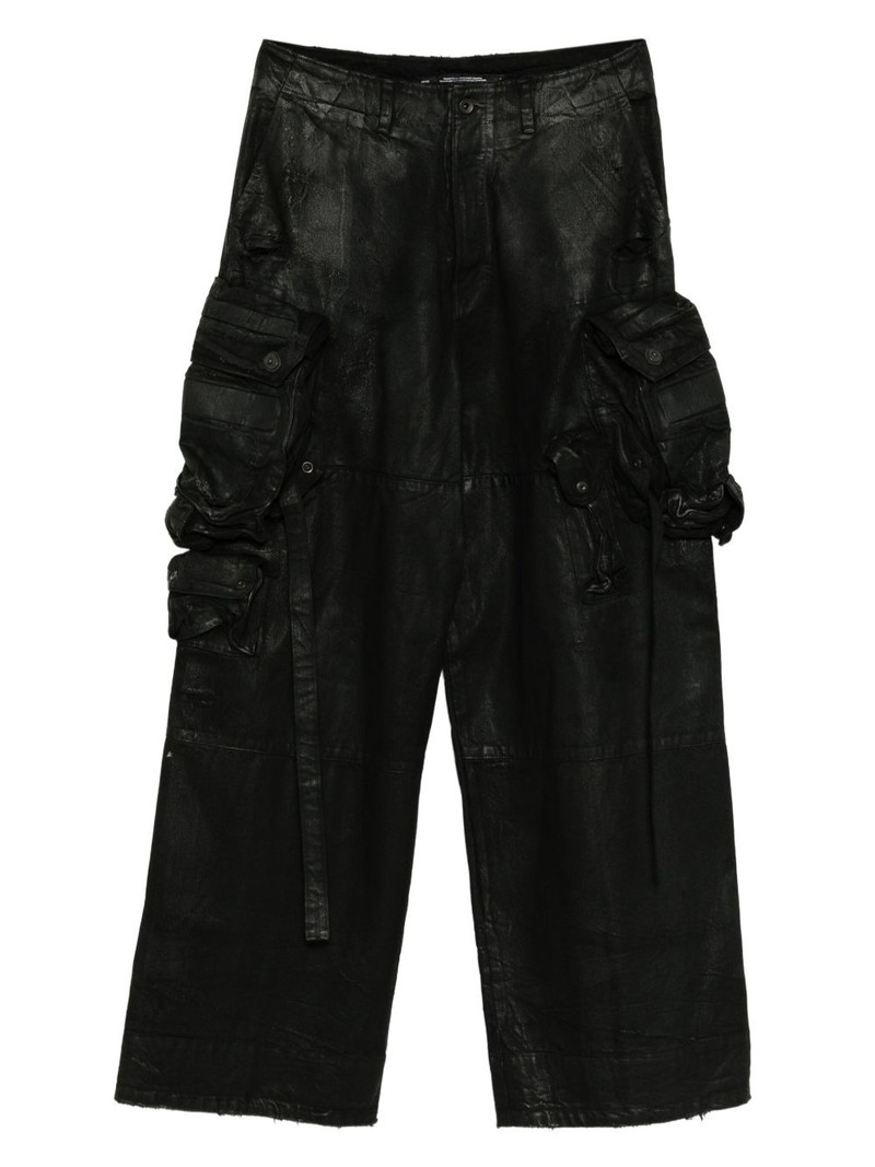 coated wid-leg trousers 1