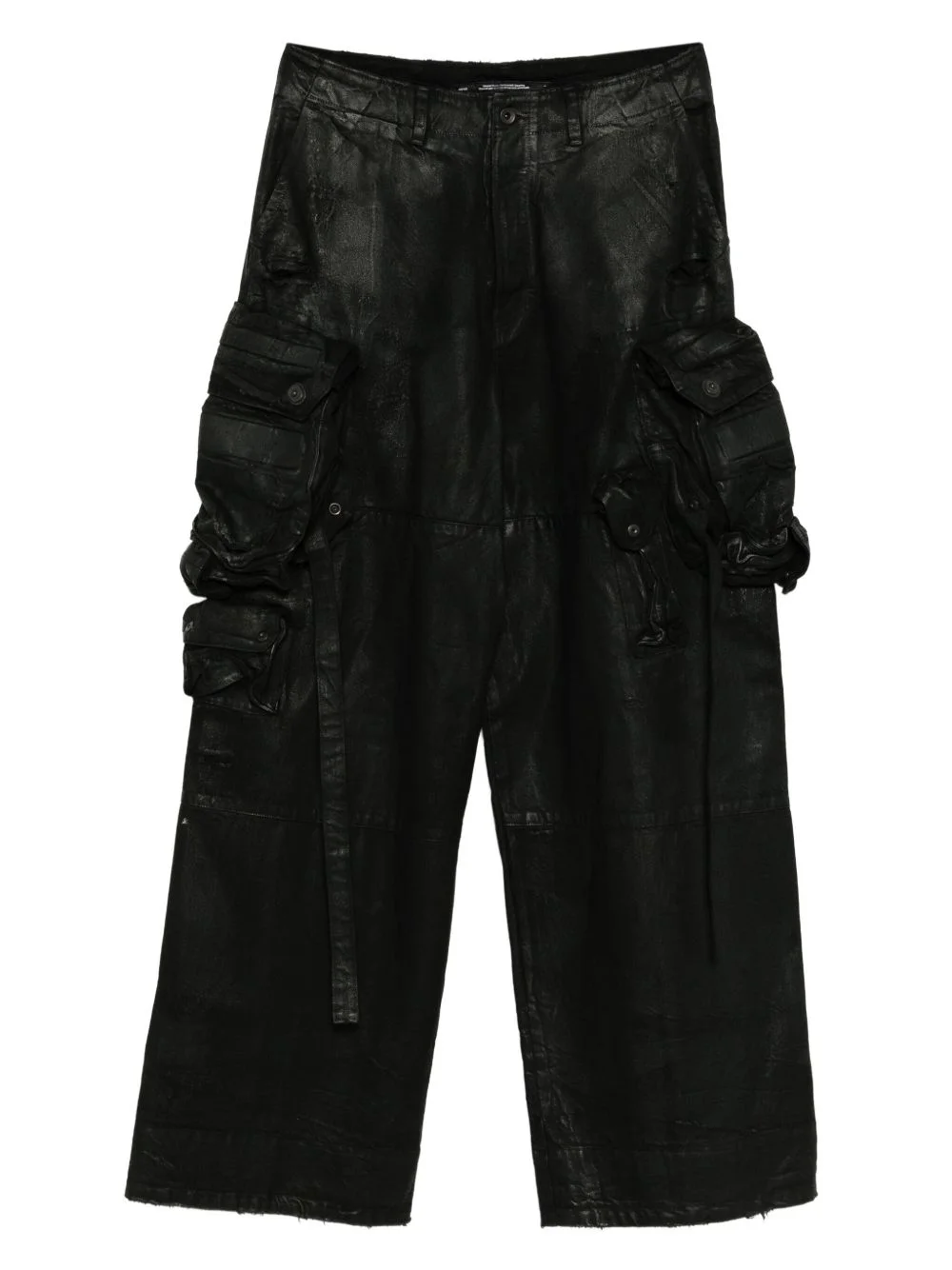 coated wid-leg trousers - 1