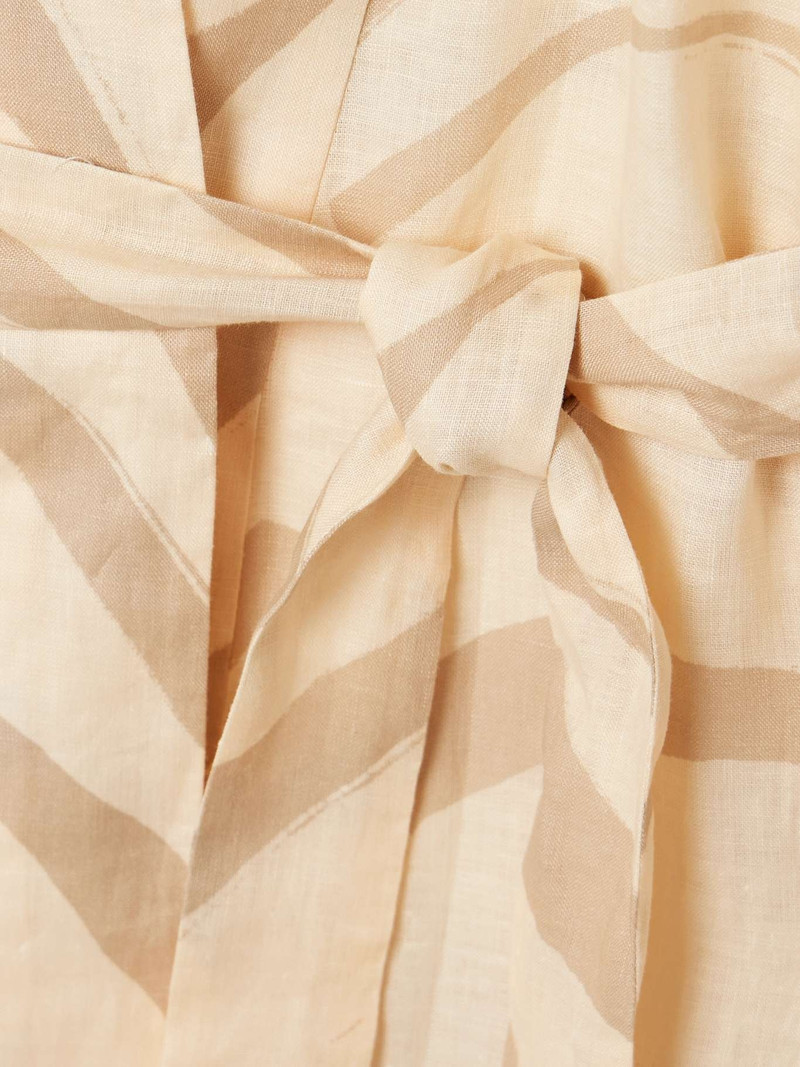 Sail Softly belted printed linen robe 4