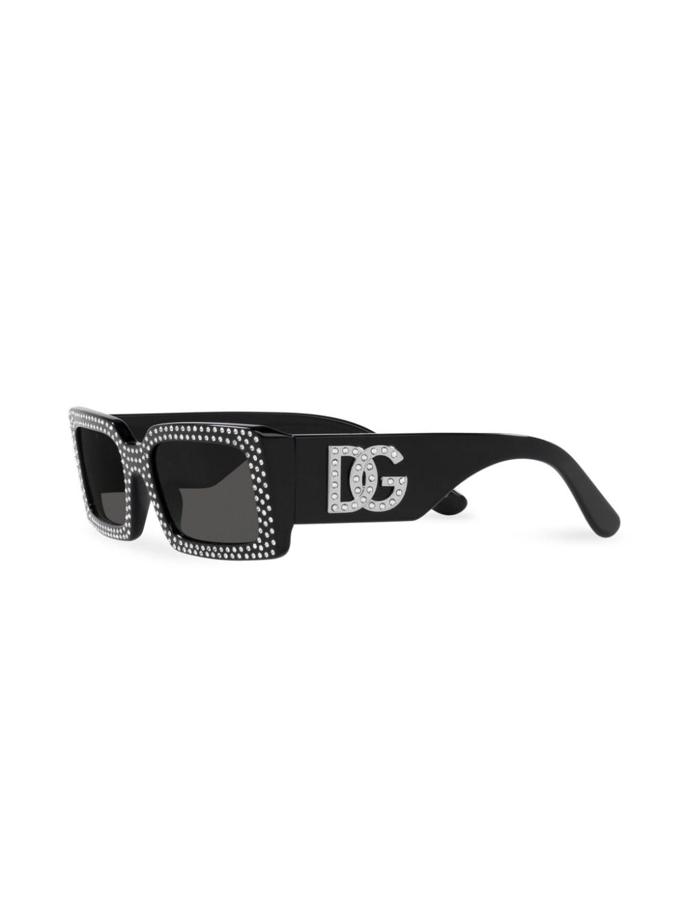 crystal-embellished rectangle-frame sunglasses - 2