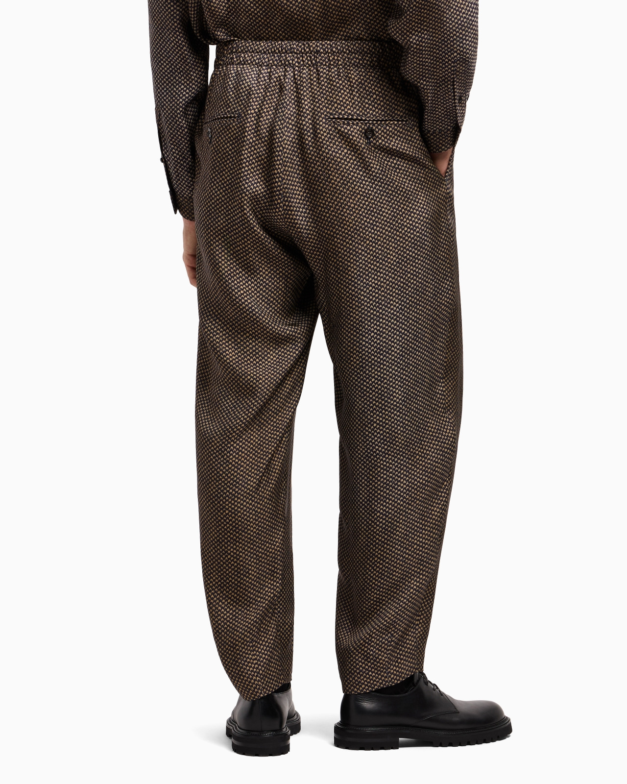 PATTERNED VISCOSE RELAXED TROUSERS - 3