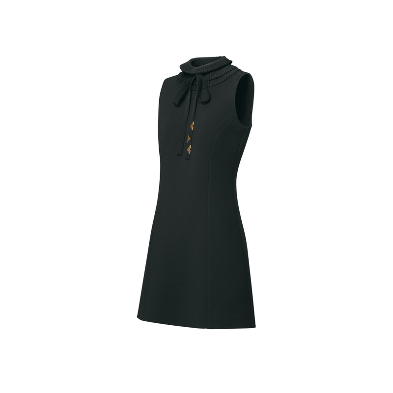 Pleat Collar Fitted Dress 2