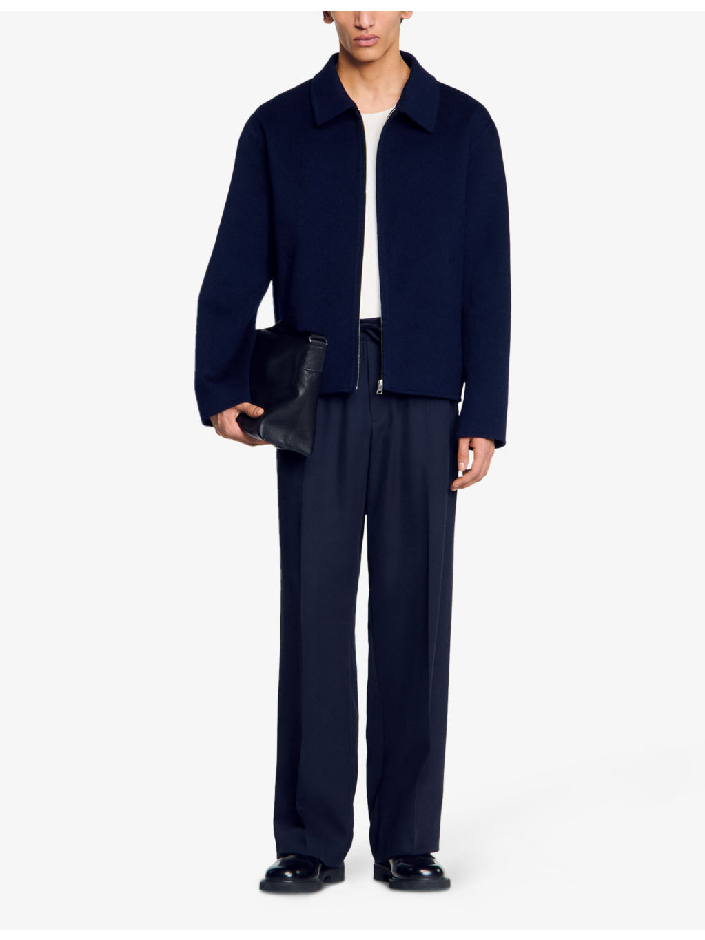 Double-faced long-sleeve wool-blend jacket - 2
