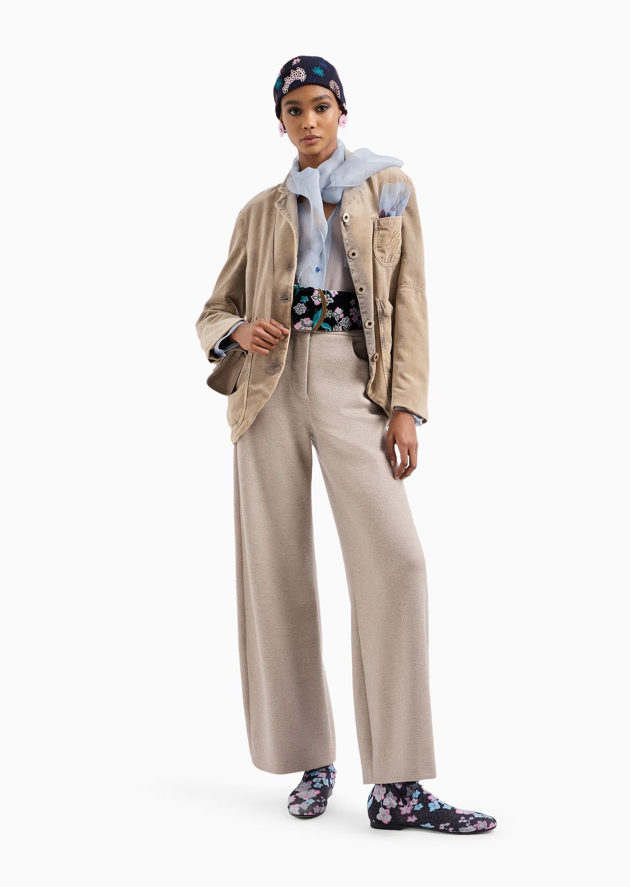Wide trousers in double cashmere cloth - 4