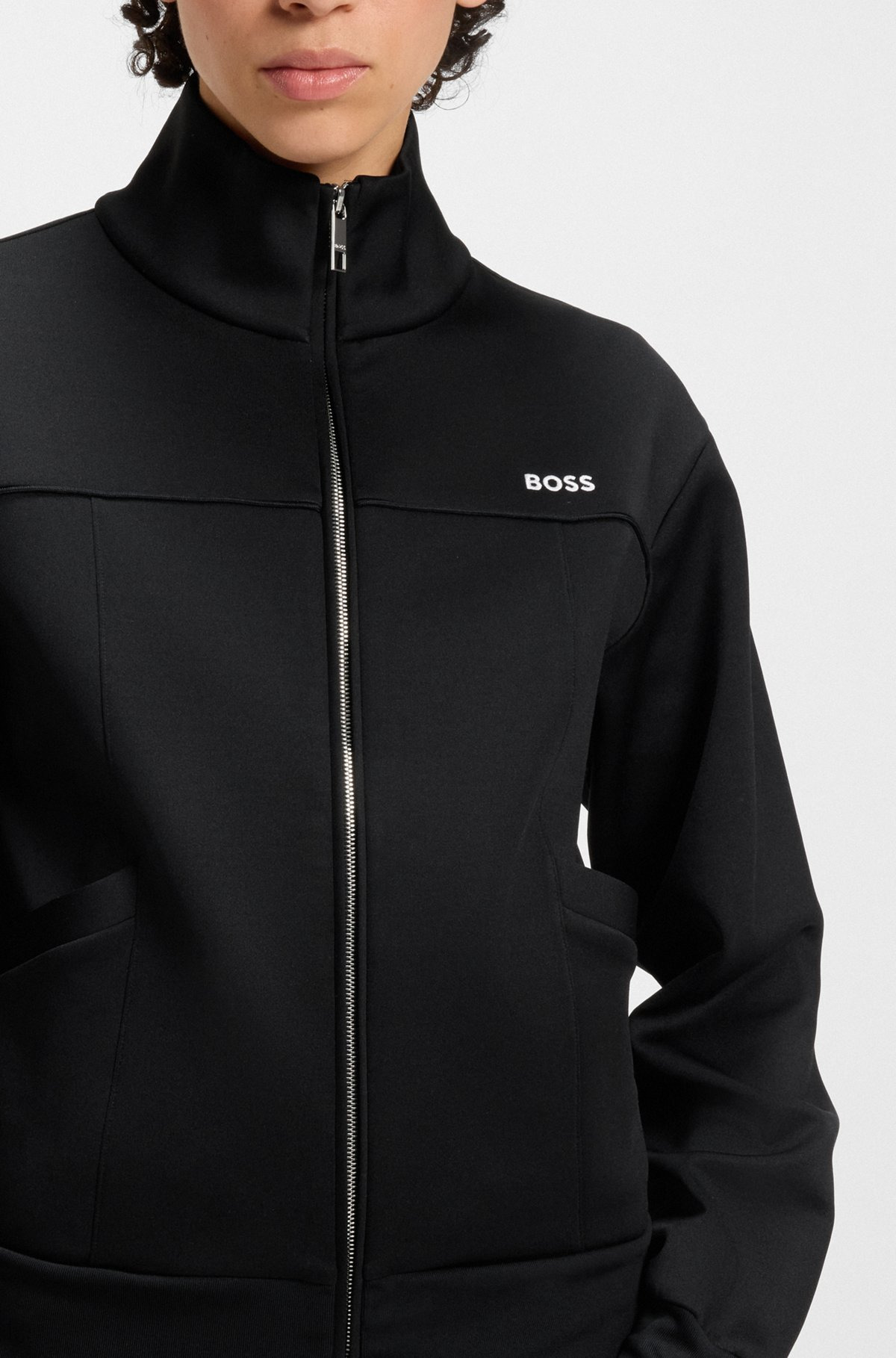 ZIP-UP SWEATSHIRT WITH CONTRAST LOGO - 5
