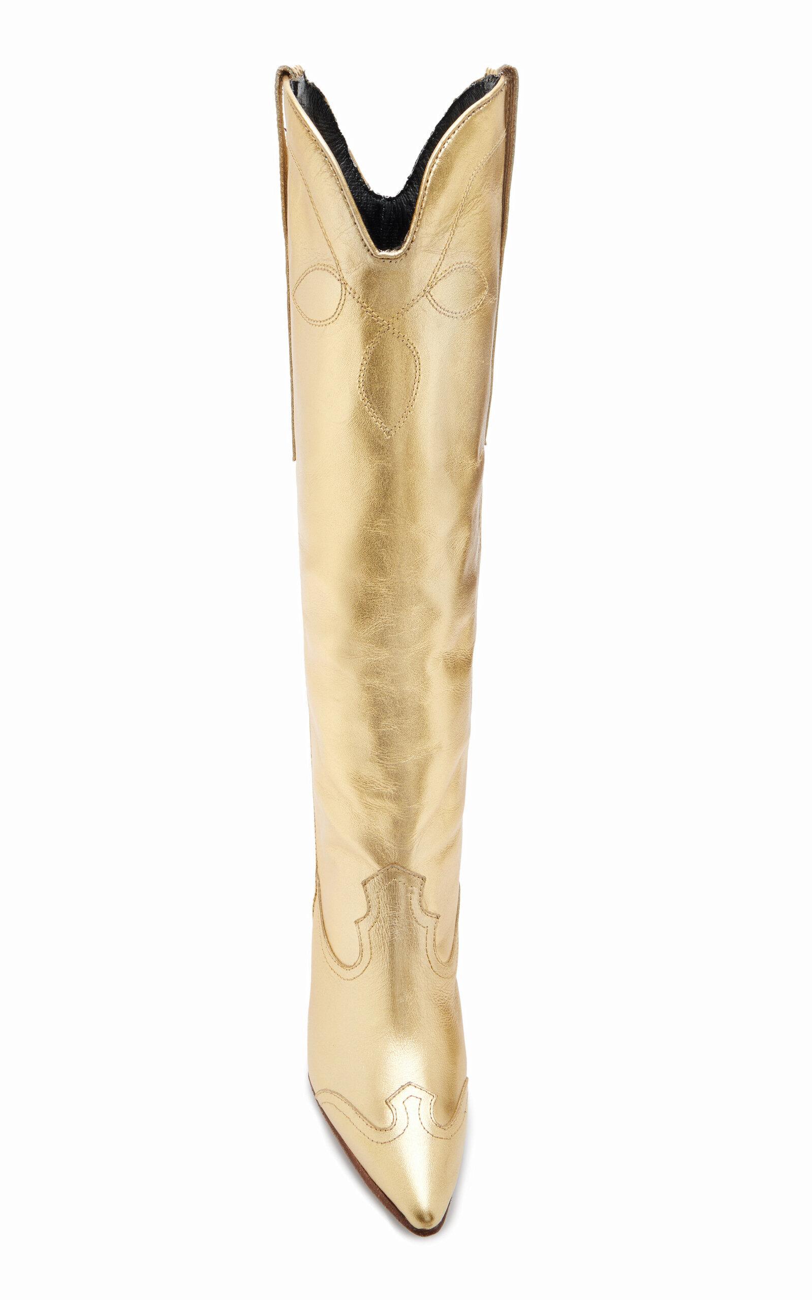 Composed Of Love Metallic Leather Boots gold - 3