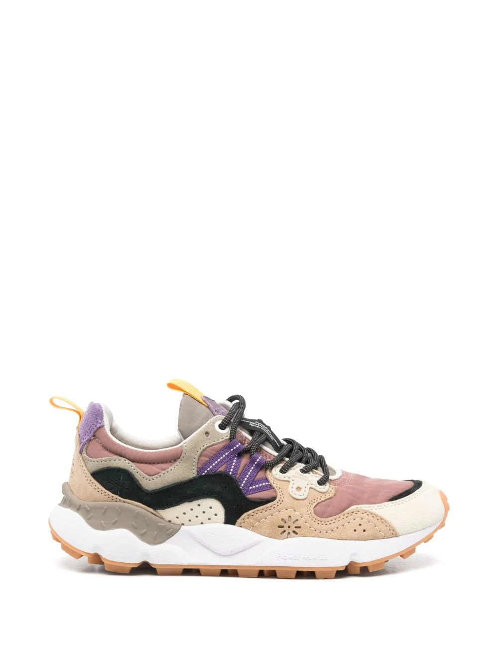 perforated panelled sneakers - 1