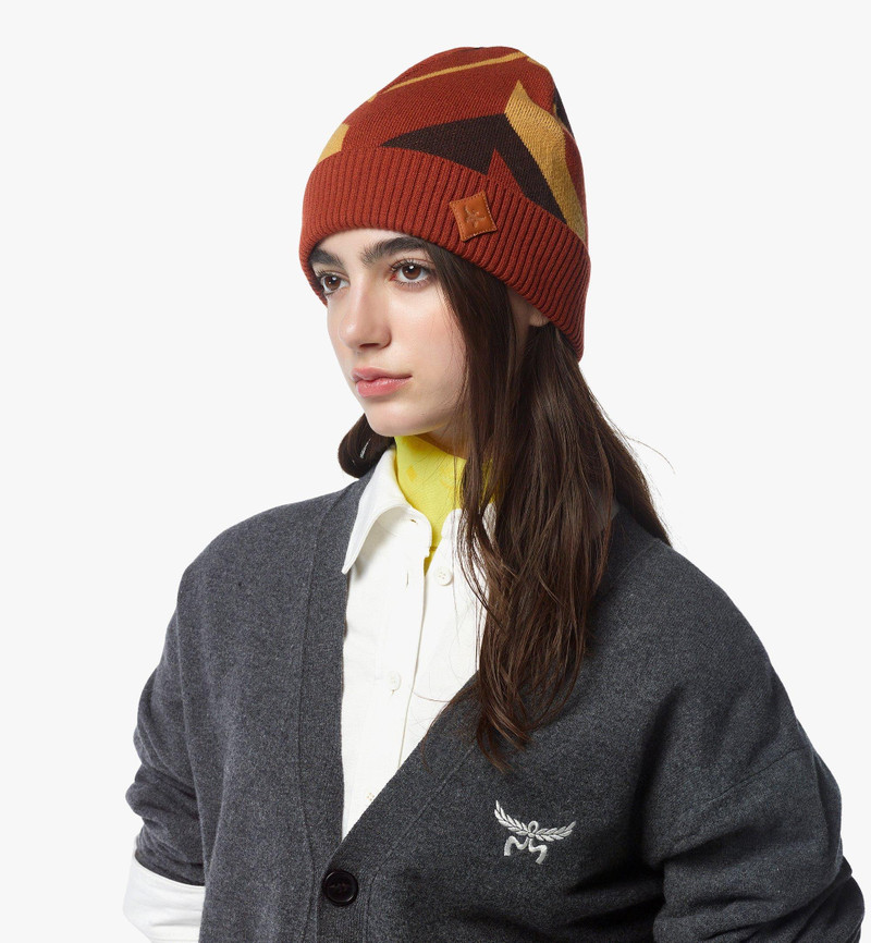 Mega Herringbone Beanie in Wool-Cashmere Jacquard 4