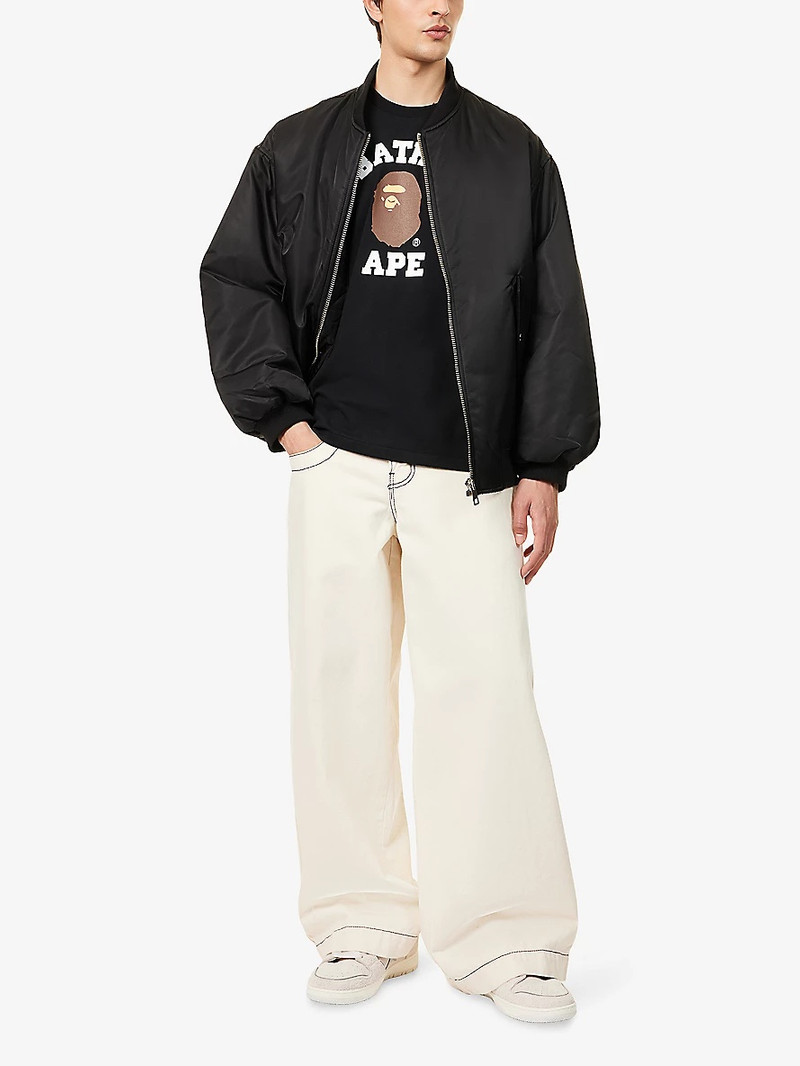 A BATHING APE® College Graphic-Print Cotton-T-Shirt outlook