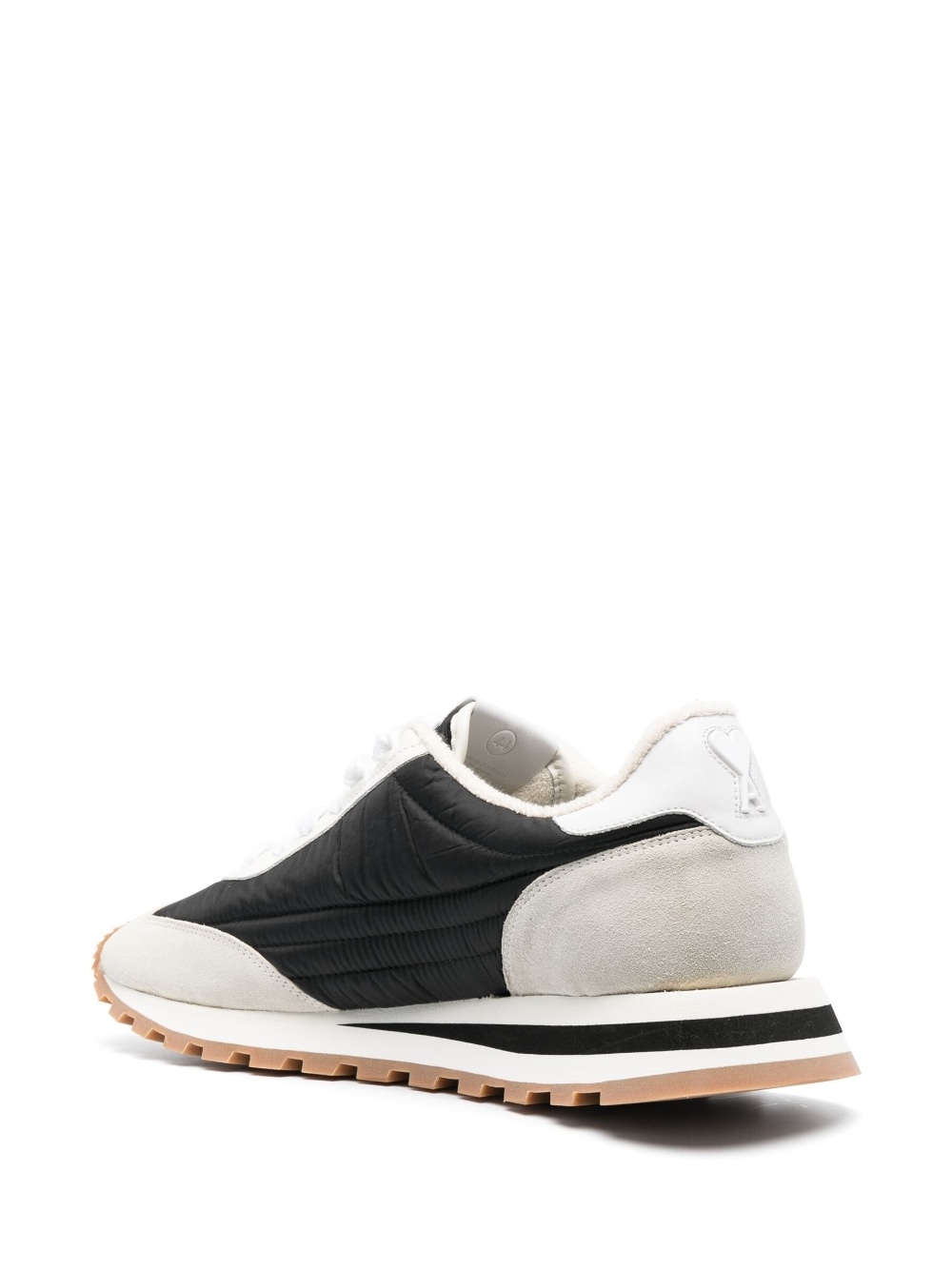 logo-patch panelled low-top sneakers - 3