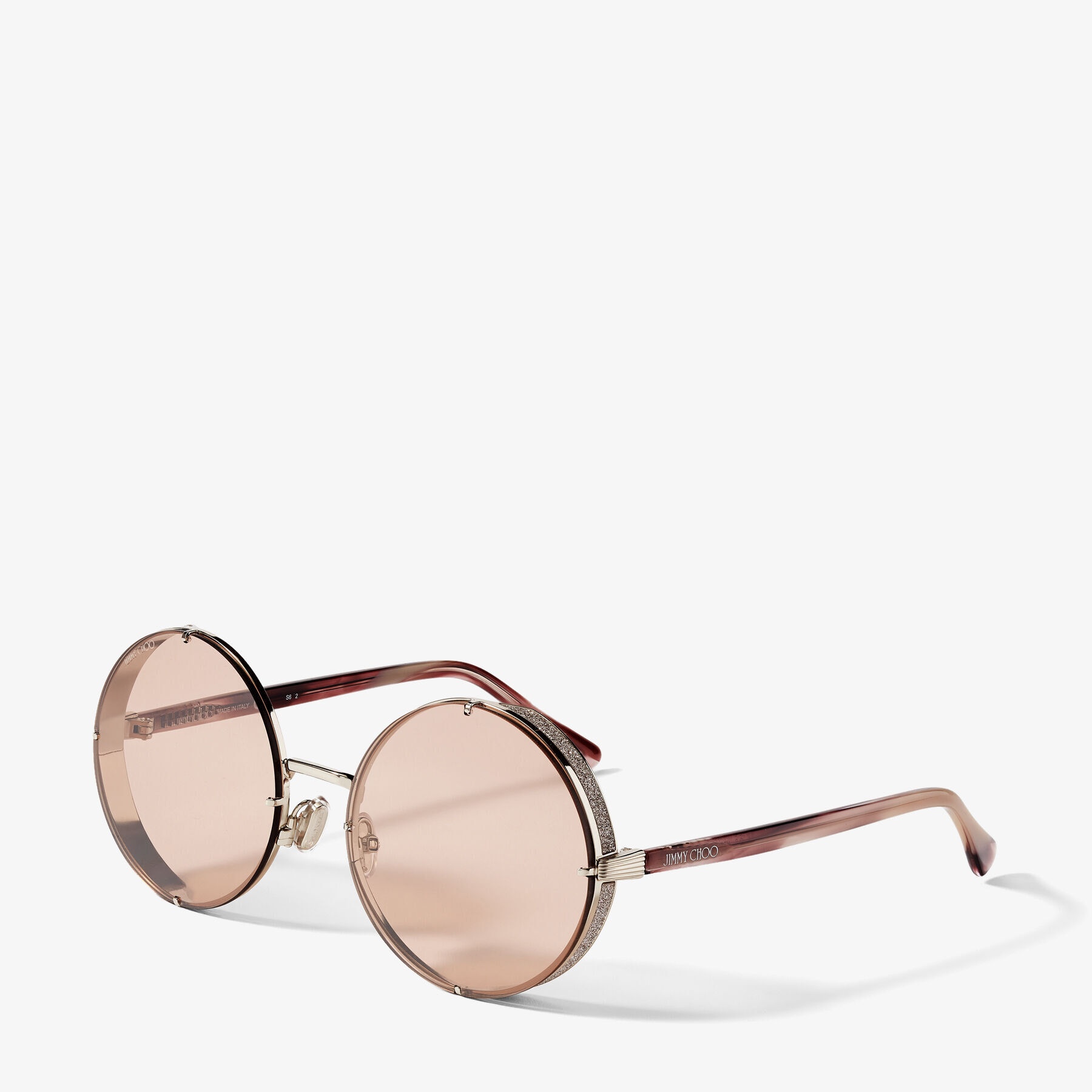 Lilo
Palladium Round Sunglasses with Pink Silver Mirror Lenses - 3