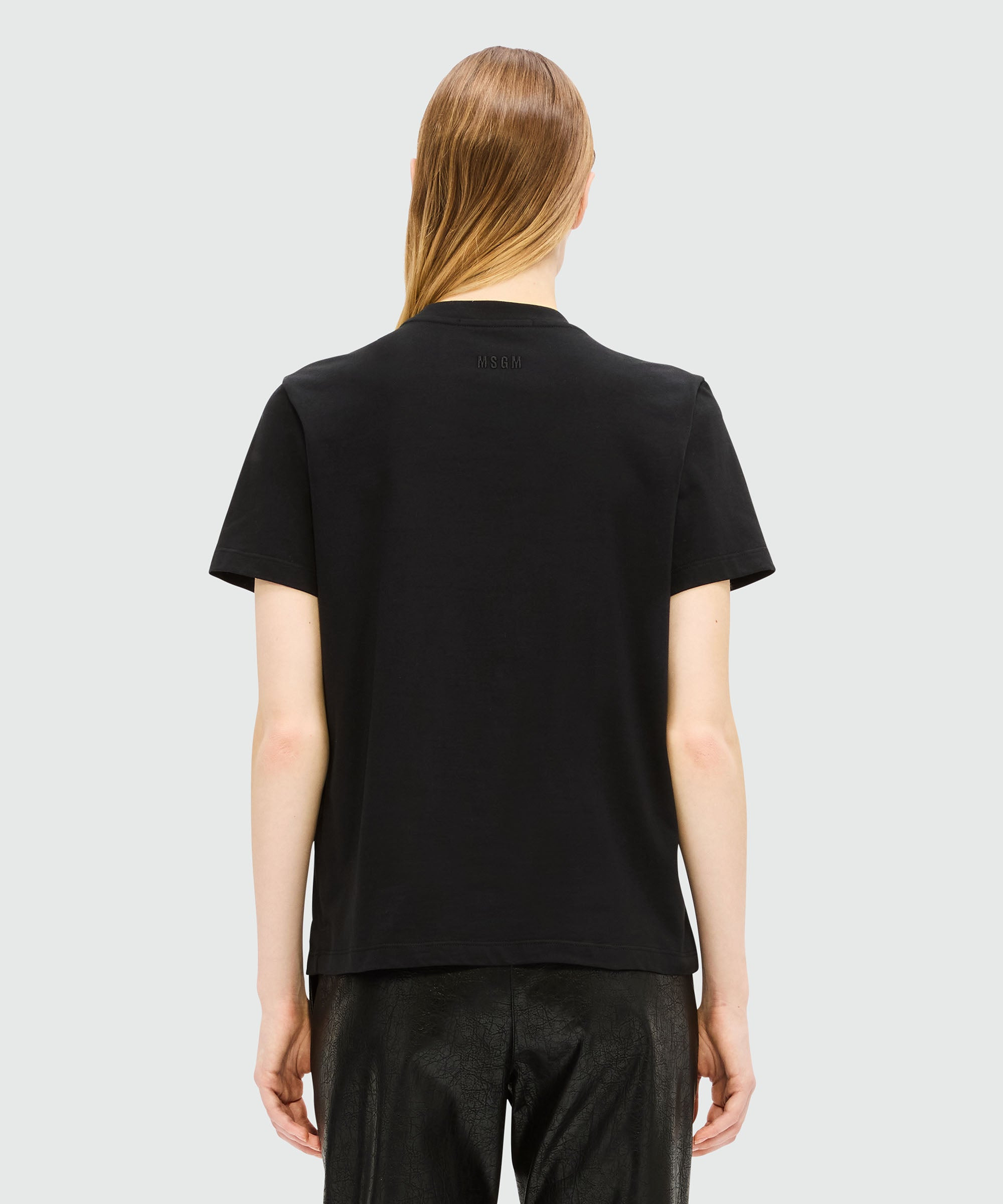 Black cady T-shirt with bows - 3