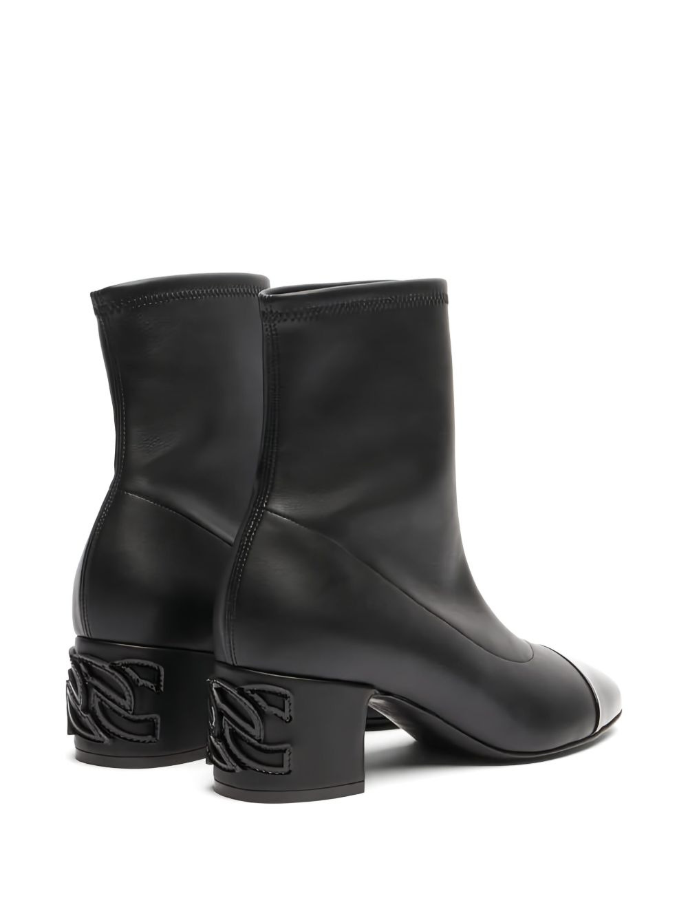 50mm leather ankle boots - 4