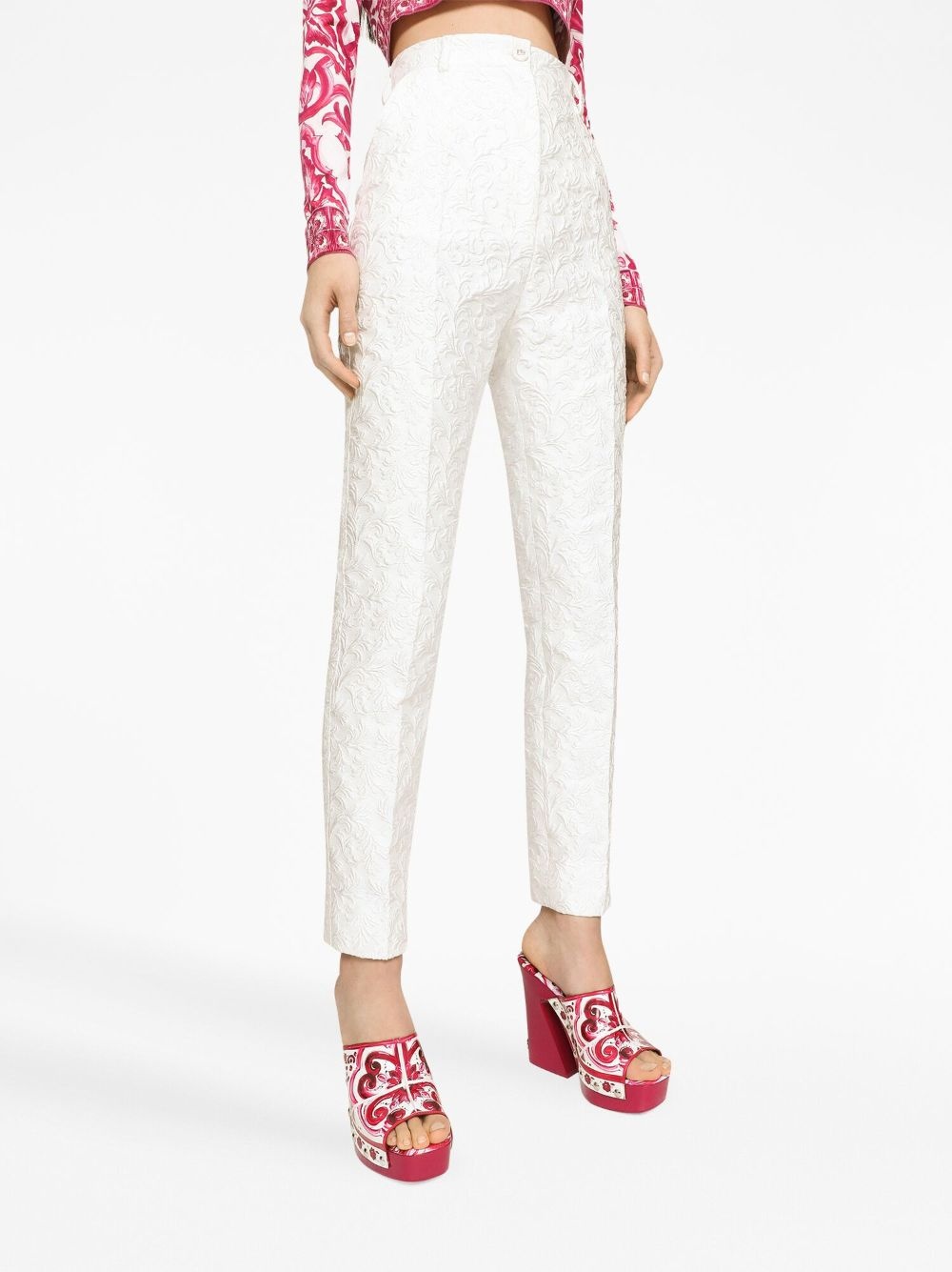 embroidered cigarette trousers - 5