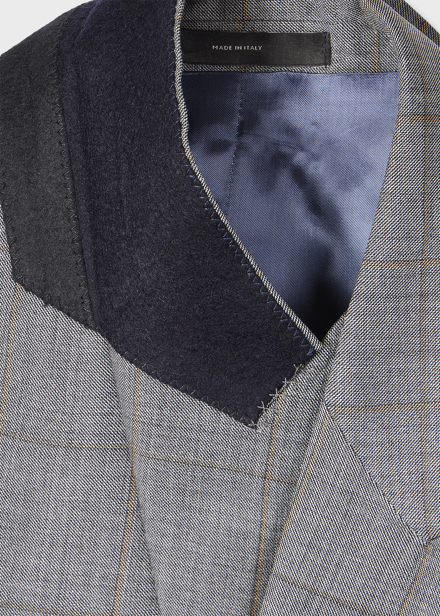Grey Windowpane Check Wool Double-Breasted Suit - 2