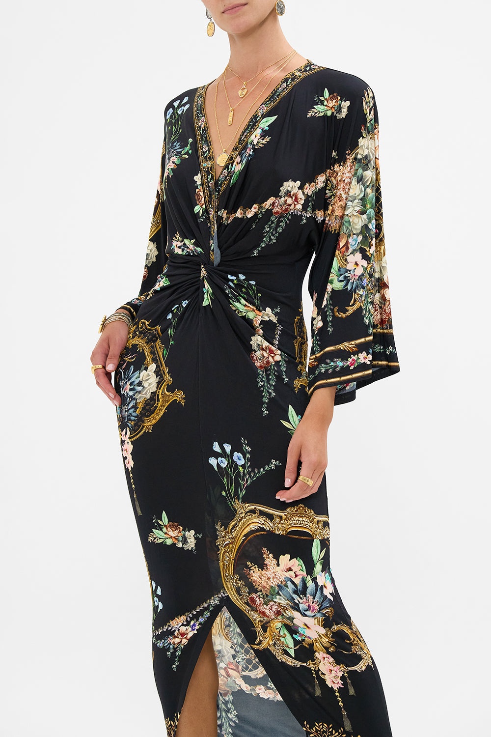 LONG SPLIT FRONT TWIST DRESS - 5