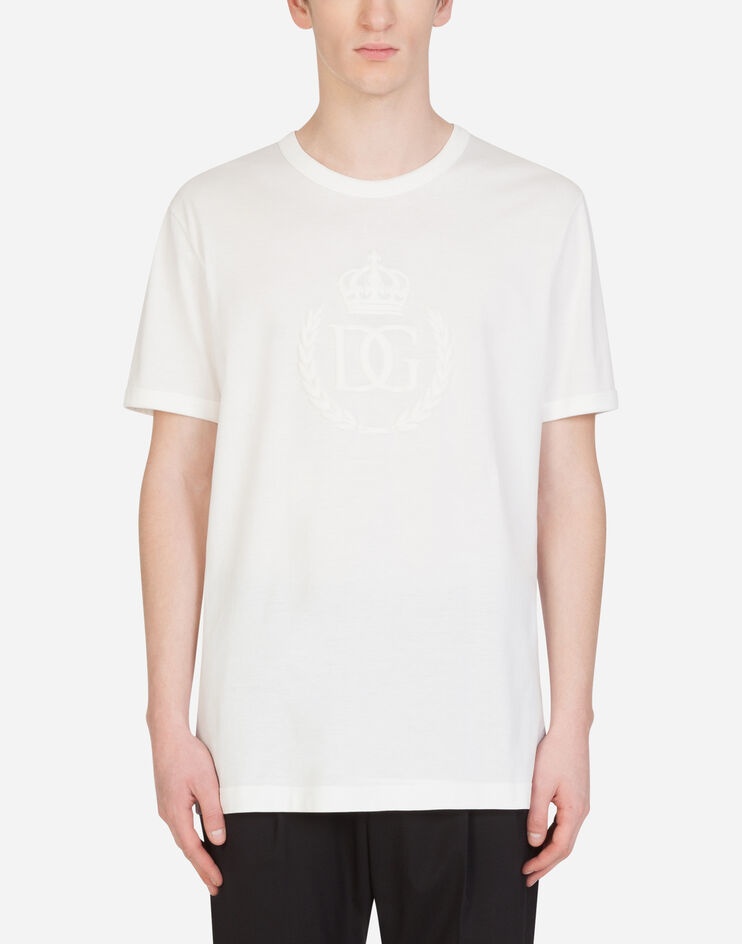 Cotton t-shirt with DG embroidery - 1