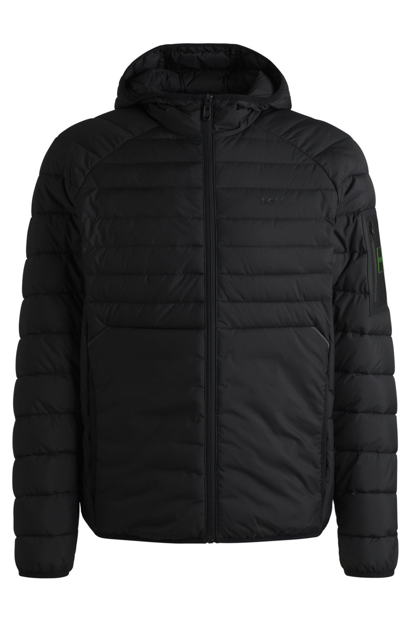 WATER-REPELLENT PADDED JACKET WITH DECORATIVE REFLECTIVE DETAILS 1